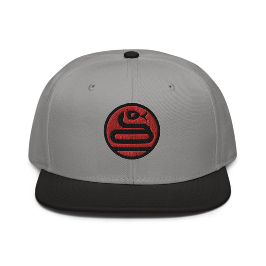 Snapback Hat "SNAKE" Red One Size adjustable,animal motif,bold design,iconic,knowledge,mystery,nature-inspired,predator,premium quality,resilience,snake,snapback hat,spirit animal,statement piece,stealth,street style,symbolism,transformation,unique design