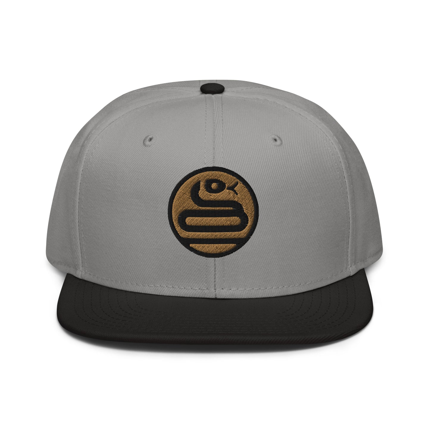 Snapback Hat "SNAKE" Old Gold One Size adjustable,animal motif,bold design,iconic,knowledge,mystery,nature-inspired,predator,premium quality,resilience,snake,snapback hat,spirit animal,statement piece,stealth,street style,symbolism,transformation,unique d