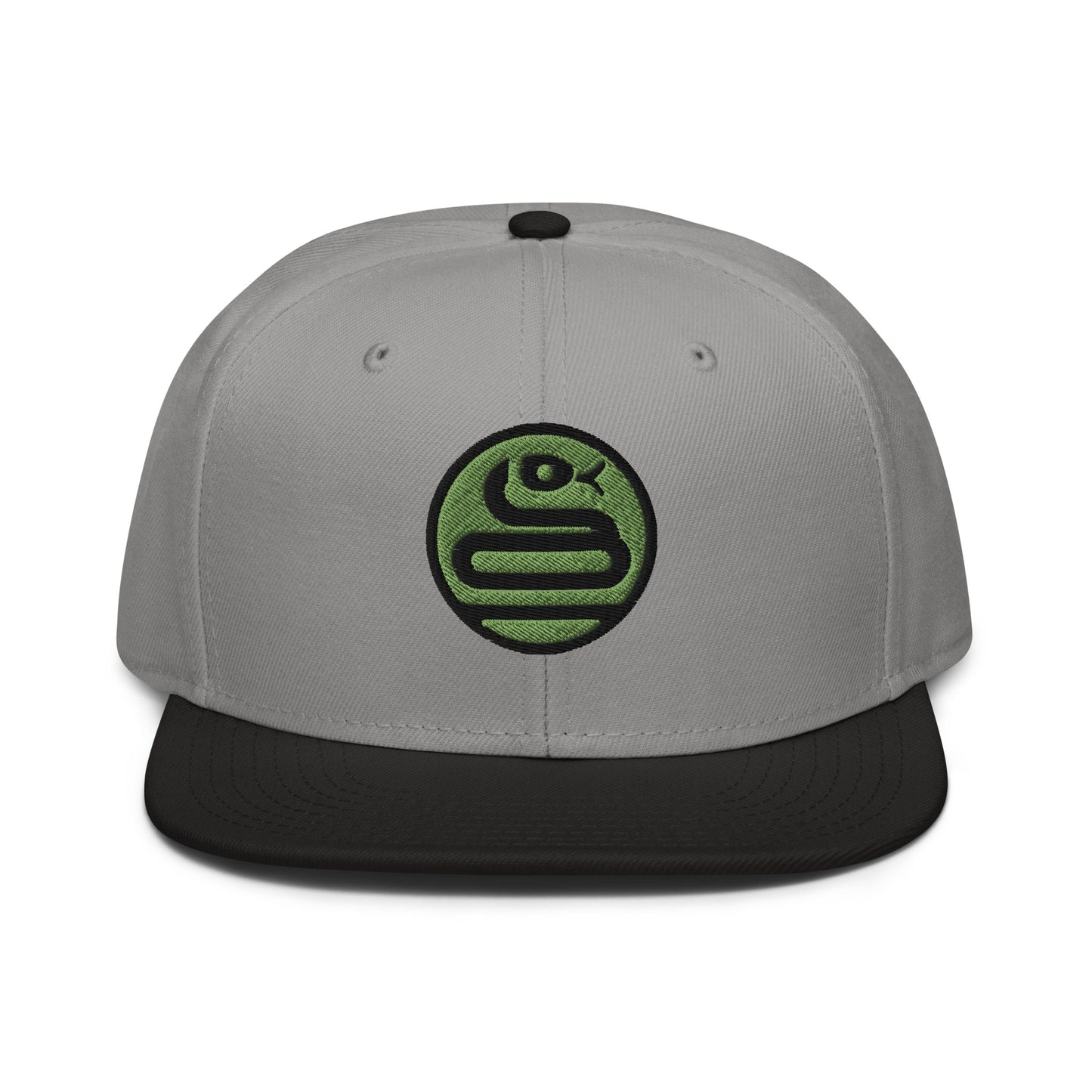 Snapback Hat "SNAKE" Green One Size adjustable,animal motif,bold design,iconic,knowledge,mystery,nature-inspired,predator,premium quality,resilience,snake,snapback hat,spirit animal,statement piece,stealth,street style,symbolism,transformation,unique desi