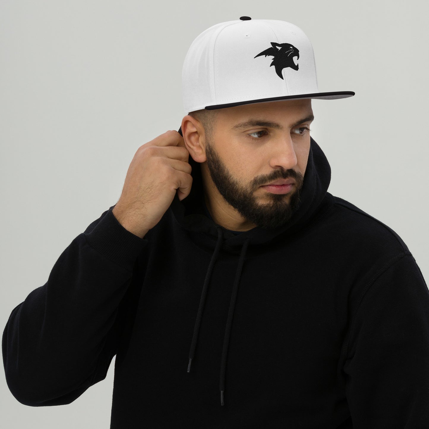 Snapback Hat "Panther Head" Black One Size adjustable,agility,animal motif,beast mode,bold design,iconic,panther,power,premium quality,snapback hat,statement piece,stealth,street style,strength,unique design,unisex,wild