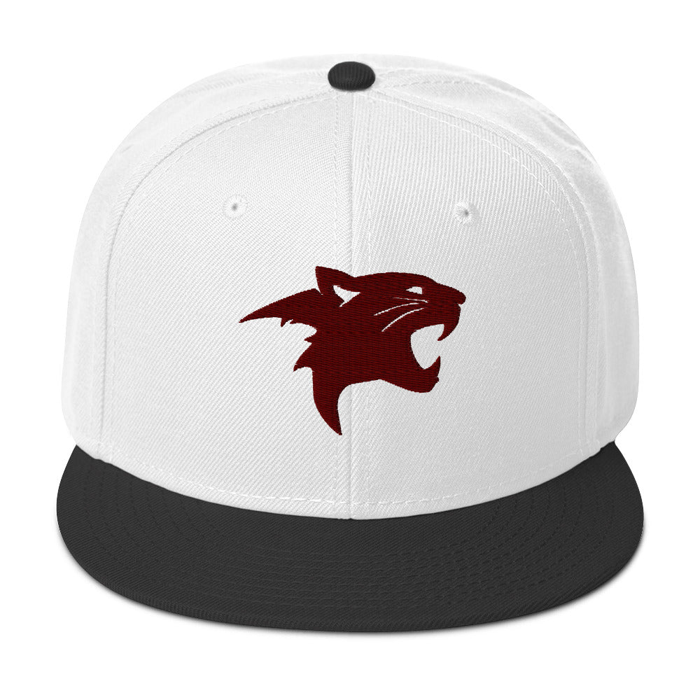 Snapback Hat "Panther Head" Maroon One Size adjustable,agility,animal motif,beast mode,bold design,iconic,panther,power,premium quality,snapback hat,statement piece,stealth,street style,strength,unique design,unisex,wild