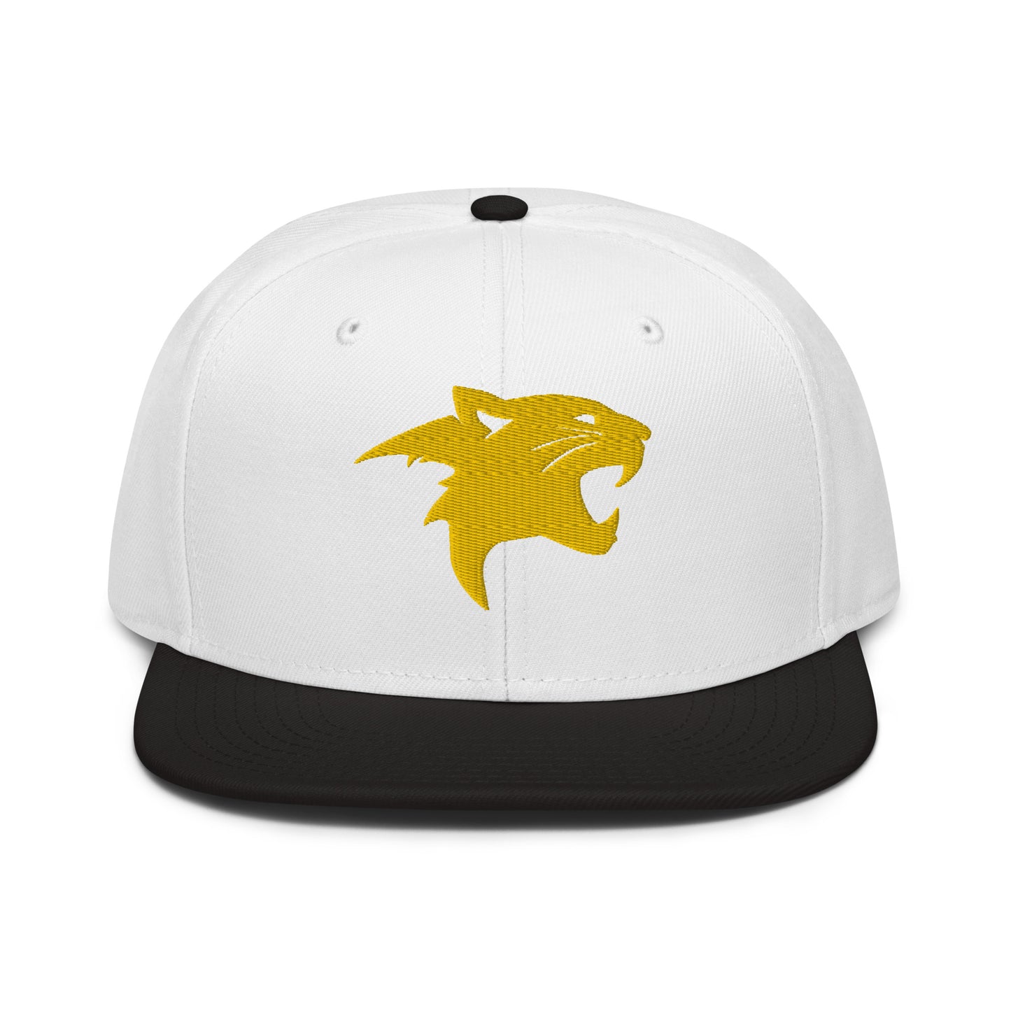 Snapback Hat "Panther Head" Gold One Size adjustable,agility,animal motif,beast mode,bold design,iconic,panther,power,premium quality,snapback hat,statement piece,stealth,street style,strength,unique design,unisex,wild