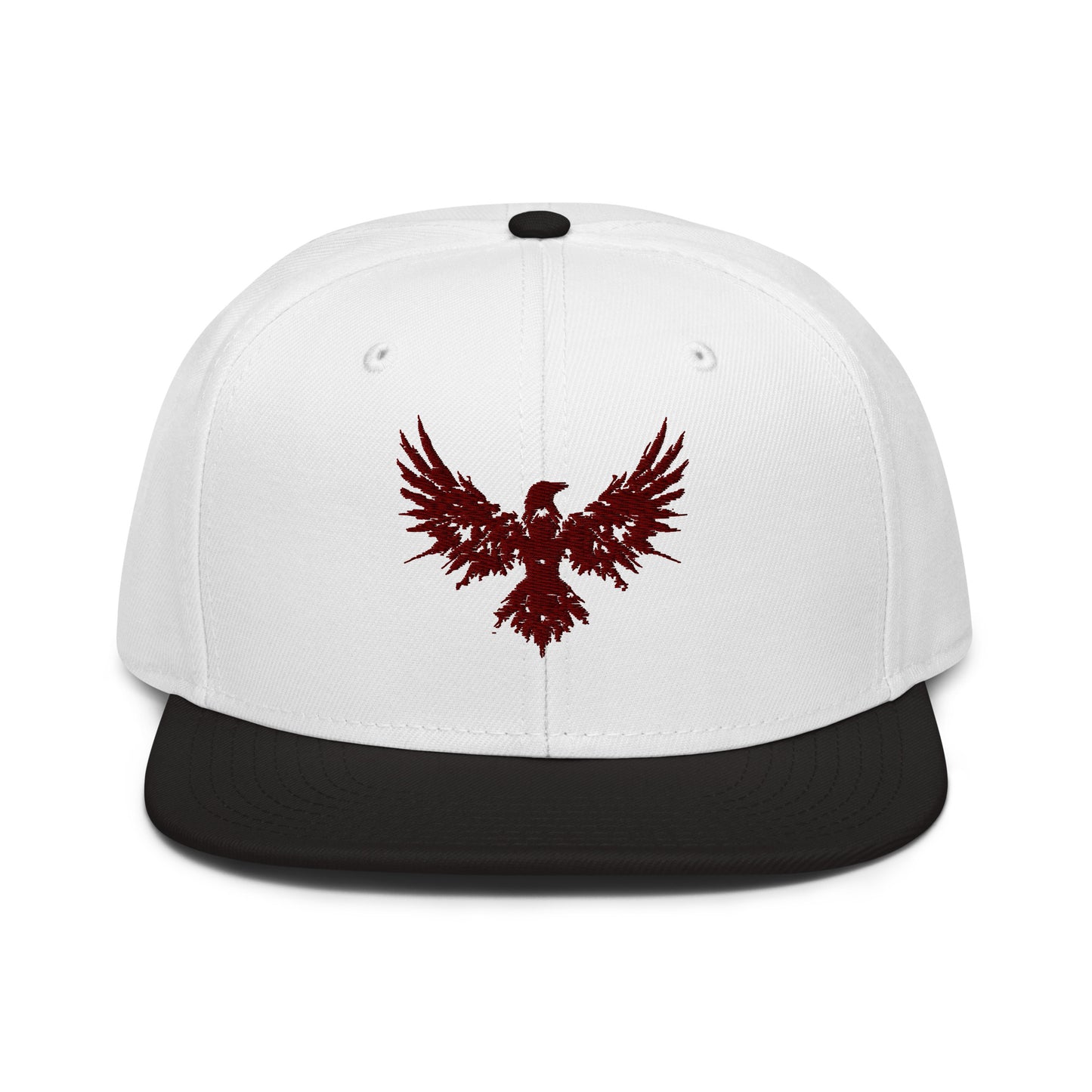 Snapback Hat Raven "ENIGMA" Maroon One Size adjustable,animal motif,bold design,endurance,enigma,freedom,iconic,mystery,premium quality,raven,snapback hat,statement piece,street style,transformation,unique design,unisex