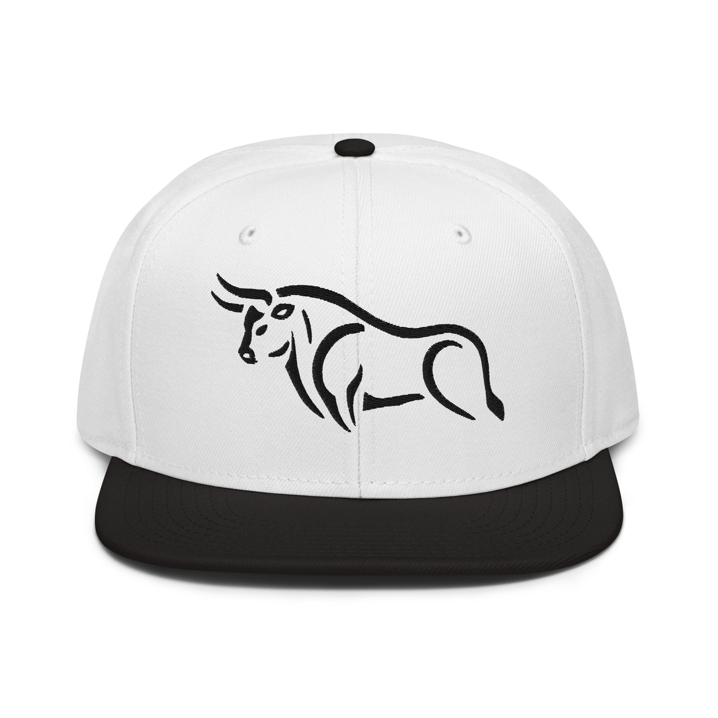 Snapback Hat "Bull Spirit 2" Black One Size adjustable,animal motif,bold design,bull,endurance,iconic,power,premium quality,resilience,snapback hat,spirit,statement piece,street style,strength,unique design,unisex