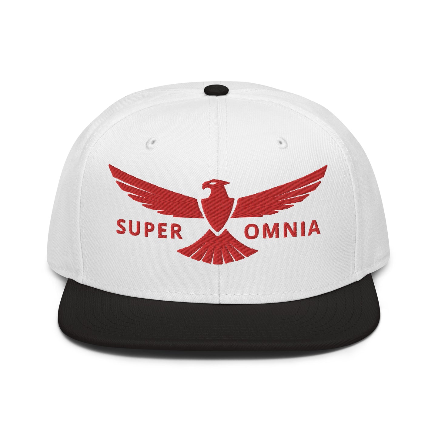 Snapback Hat Eagle "SUPER OMNIA" Red One Size above all,adjustable,animal motif,bold design,eagle,focus,freedom,iconic,independence,premium quality,resilience,snapback hat,soar,statement piece,street style,strength,unique design,unisex,vision