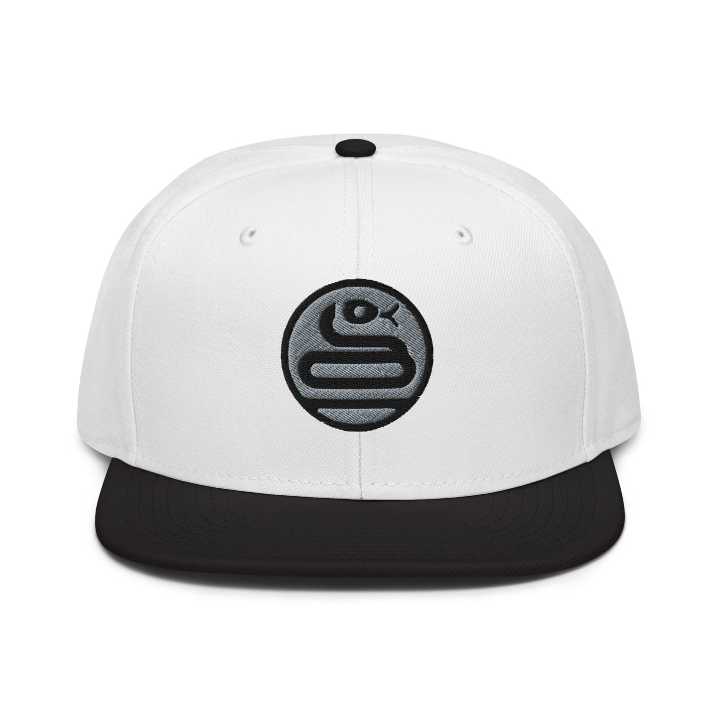 Snapback Hat "SNAKE" Grey One Size adjustable,animal motif,bold design,iconic,knowledge,mystery,nature-inspired,predator,premium quality,resilience,snake,snapback hat,spirit animal,statement piece,stealth,street style,symbolism,transformation,unique desig