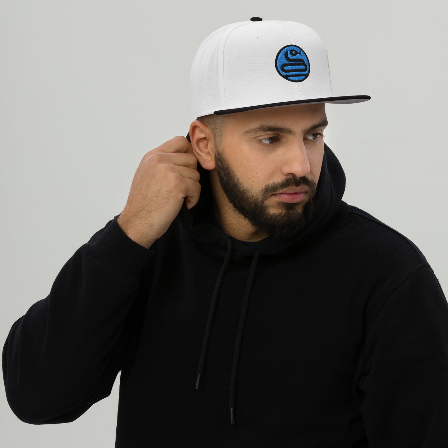 Snapback Hat "SNAKE" Blue One Size adjustable,animal motif,bold design,iconic,knowledge,mystery,nature-inspired,predator,premium quality,resilience,snake,snapback hat,spirit animal,statement piece,stealth,street style,symbolism,transformation,unique desig