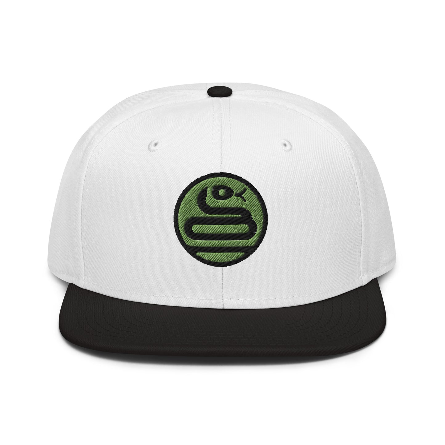 Snapback Hat "SNAKE" Green One Size adjustable,animal motif,bold design,iconic,knowledge,mystery,nature-inspired,predator,premium quality,resilience,snake,snapback hat,spirit animal,statement piece,stealth,street style,symbolism,transformation,unique desi