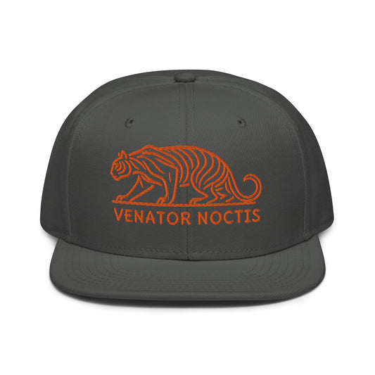 Snapback Hat "Tiger VENATOR NOCTIS" Orange One Size adjustable,agility,animal motif,bold design,courage,iconic,power,predator,premium quality,snapback hat,statement piece,street style,strength,tiger,unique design,unisex,untamed,wild