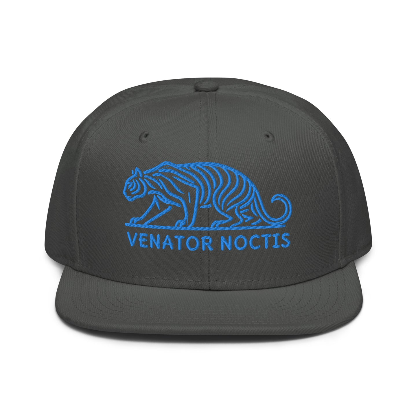 Snapback Hat "Tiger VENATOR NOCTIS" Blue One Size adjustable,agility,animal motif,bold design,courage,iconic,power,predator,premium quality,snapback hat,statement piece,street style,strength,tiger,unique design,unisex,untamed,wild