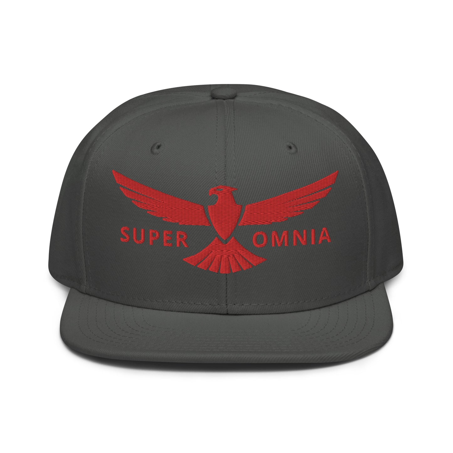 Snapback Hat Eagle "SUPER OMNIA" Red One Size above all,adjustable,animal motif,bold design,eagle,focus,freedom,iconic,independence,premium quality,resilience,snapback hat,soar,statement piece,street style,strength,unique design,unisex,vision