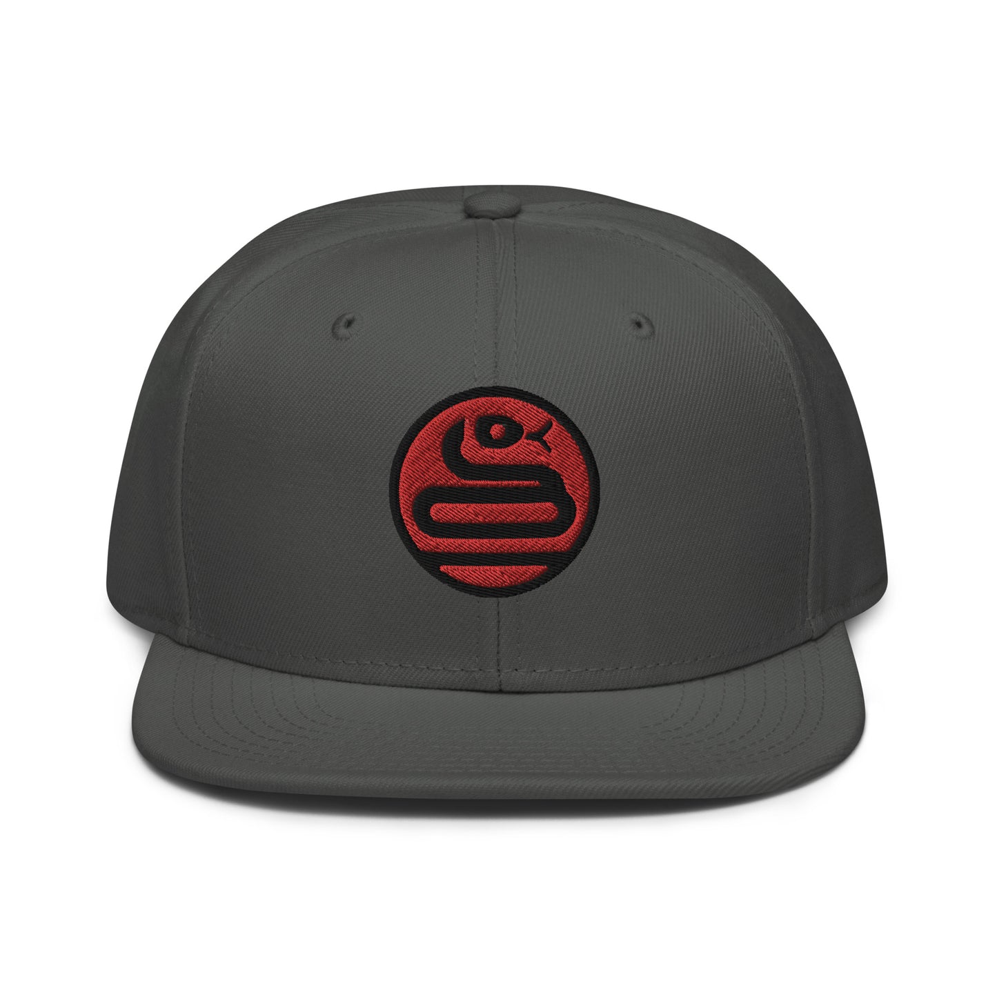 Snapback Hat "SNAKE" Red One Size adjustable,animal motif,bold design,iconic,knowledge,mystery,nature-inspired,predator,premium quality,resilience,snake,snapback hat,spirit animal,statement piece,stealth,street style,symbolism,transformation,unique design