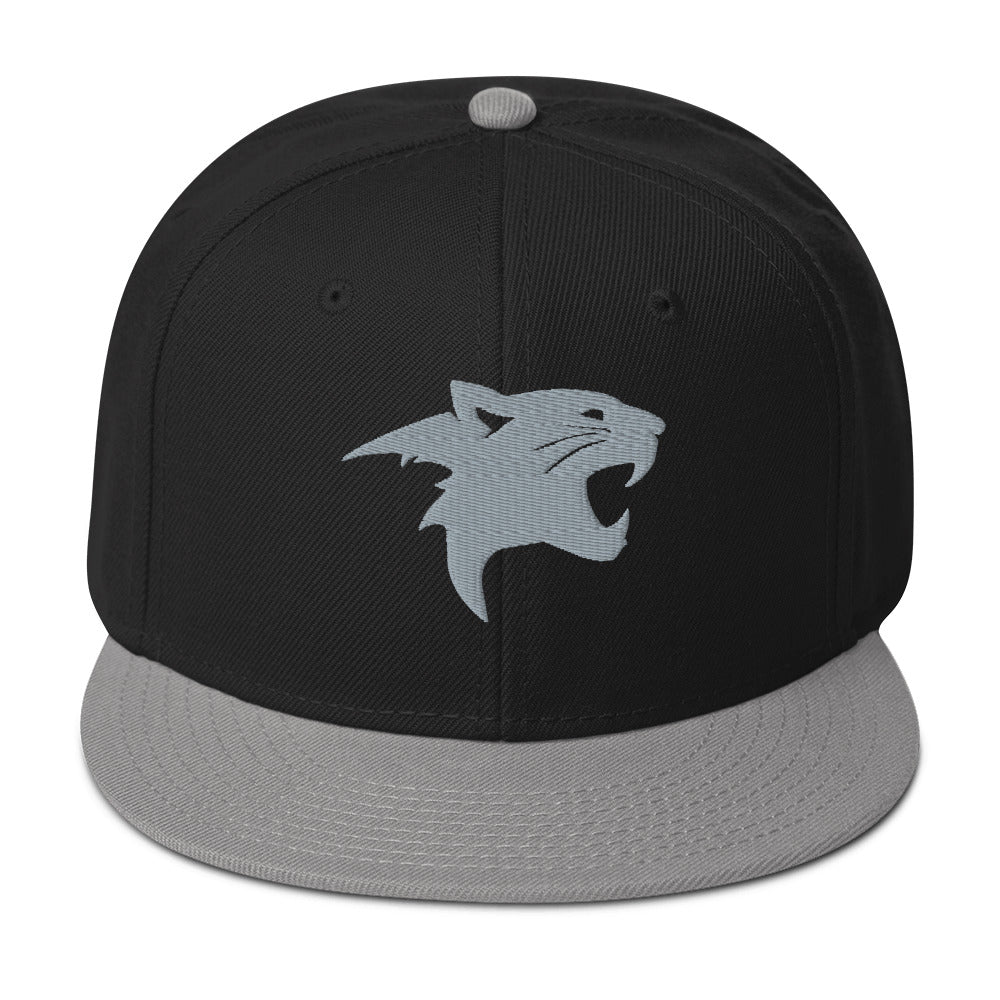 Snapback Hat "Panther Head" Grey One Size adjustable,agility,animal motif,beast mode,bold design,iconic,panther,power,premium quality,snapback hat,statement piece,stealth,street style,strength,unique design,unisex,wild