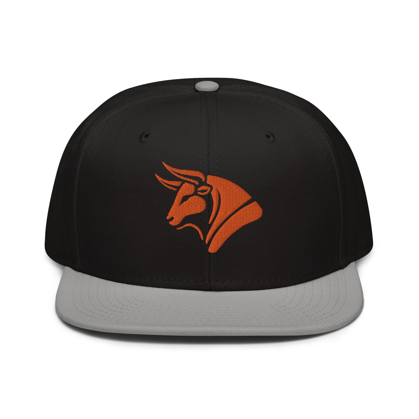 Snapback Hat "Bull Spirit 1" Orange One Size adjustable,animal motif,bold design,bull,endurance,iconic,power,premium quality,resilience,snapback hat,spirit,statement piece,street style,strength,unique design,unisex