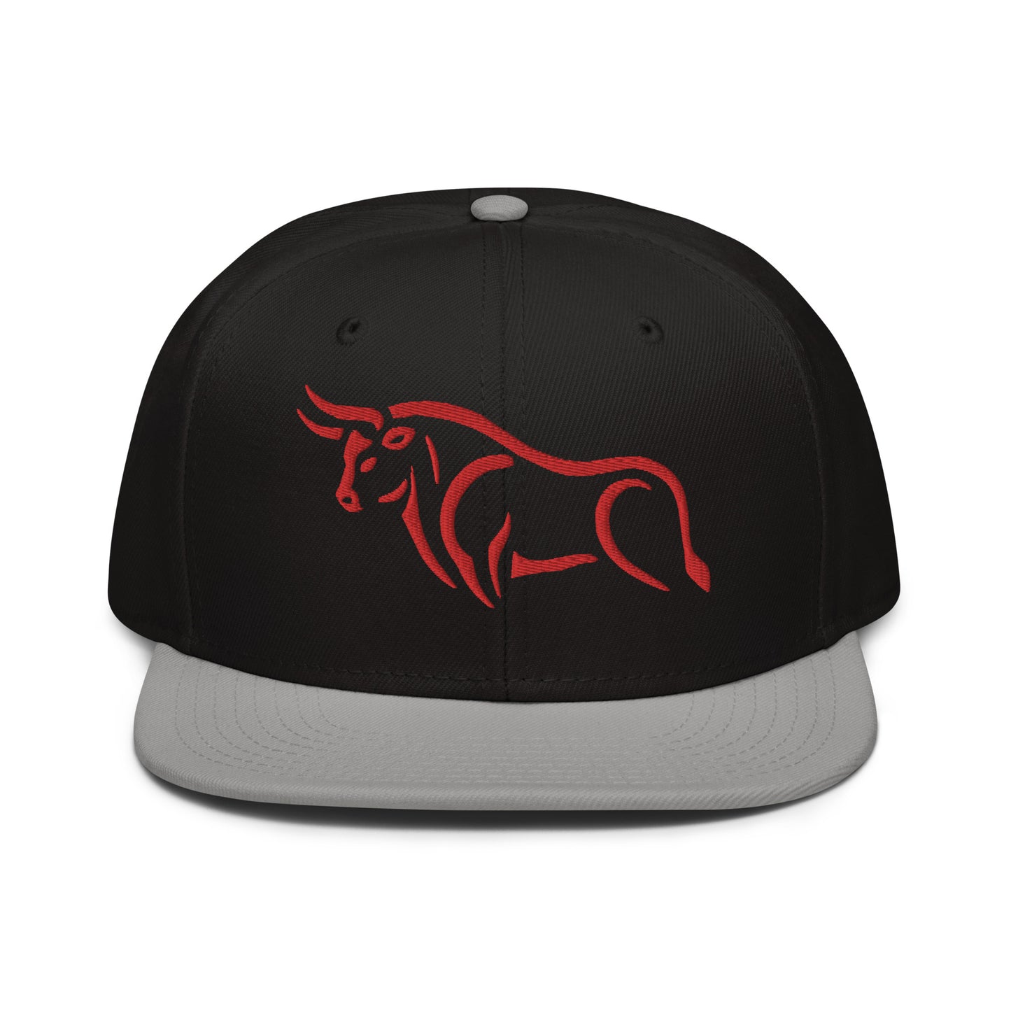 Snapback Hat "Bull Spirit 2" Red One Size adjustable,animal motif,bold design,bull,endurance,iconic,power,premium quality,resilience,snapback hat,spirit,statement piece,street style,strength,unique design,unisex