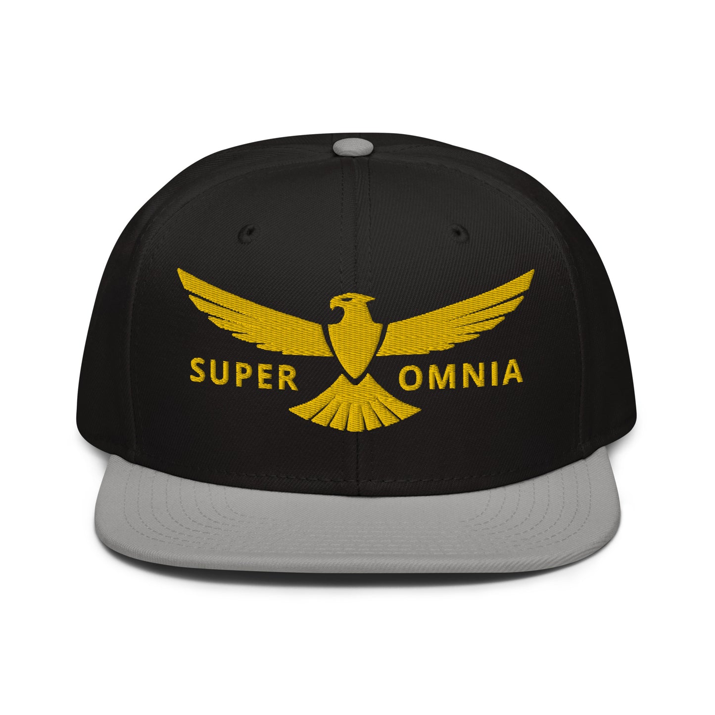 Snapback Hat Eagle "SUPER OMNIA" Gold One Size above all,adjustable,animal motif,bold design,eagle,focus,freedom,iconic,independence,premium quality,resilience,snapback hat,soar,statement piece,street style,strength,unique design,unisex,vision