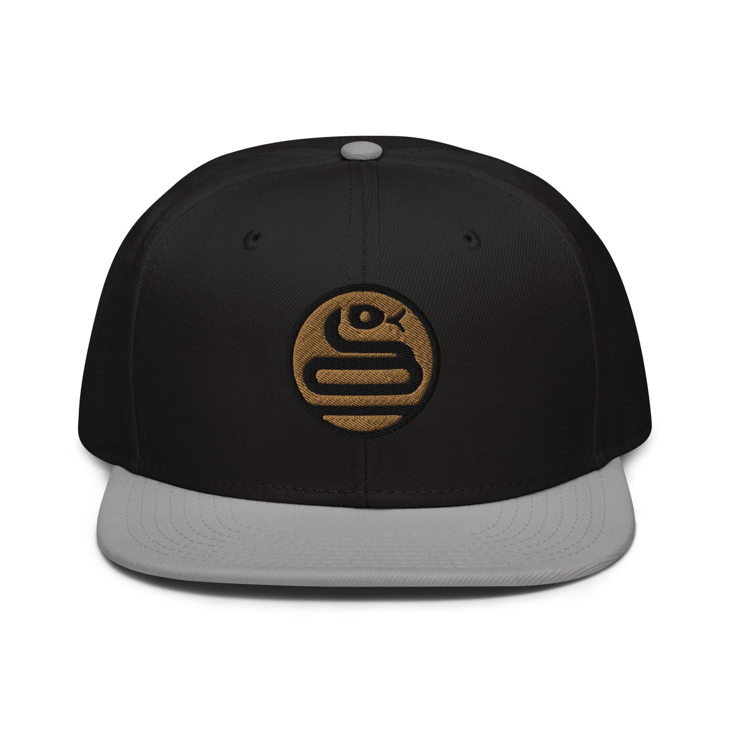 Snapback Hat "SNAKE" Old Gold One Size adjustable,animal motif,bold design,iconic,knowledge,mystery,nature-inspired,predator,premium quality,resilience,snake,snapback hat,spirit animal,statement piece,stealth,street style,symbolism,transformation,unique d