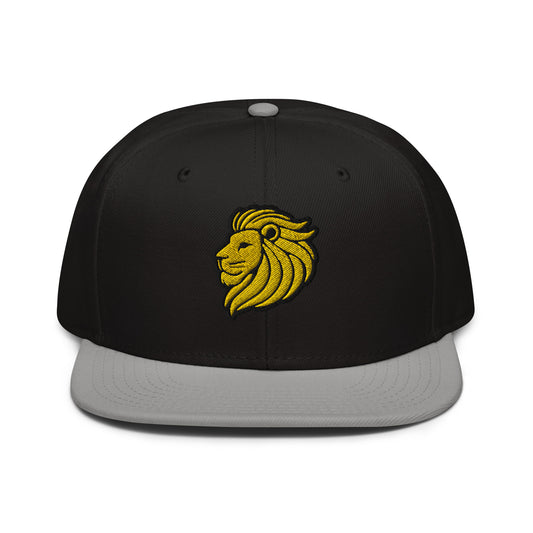 Snapback Hat "LION HEAD" Gold One Size adjustable,animal motif,bold design,courage,iconic,leadership,lion,majesty,nature,noble,power,premium quality,snapback hat,statement piece,street style,strength,unique design,unisex