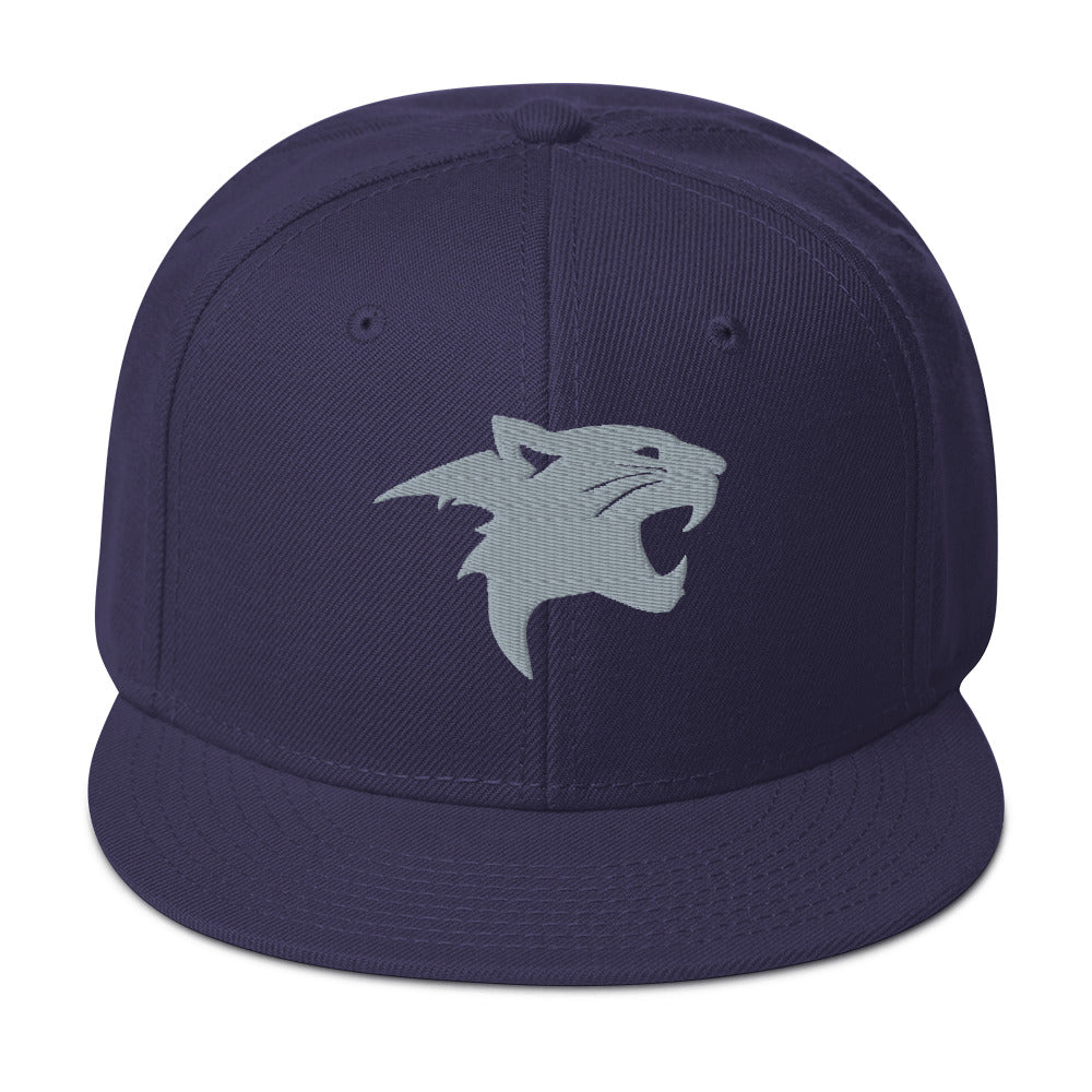 Snapback Hat "Panther Head" Grey One Size adjustable,agility,animal motif,beast mode,bold design,iconic,panther,power,premium quality,snapback hat,statement piece,stealth,street style,strength,unique design,unisex,wild