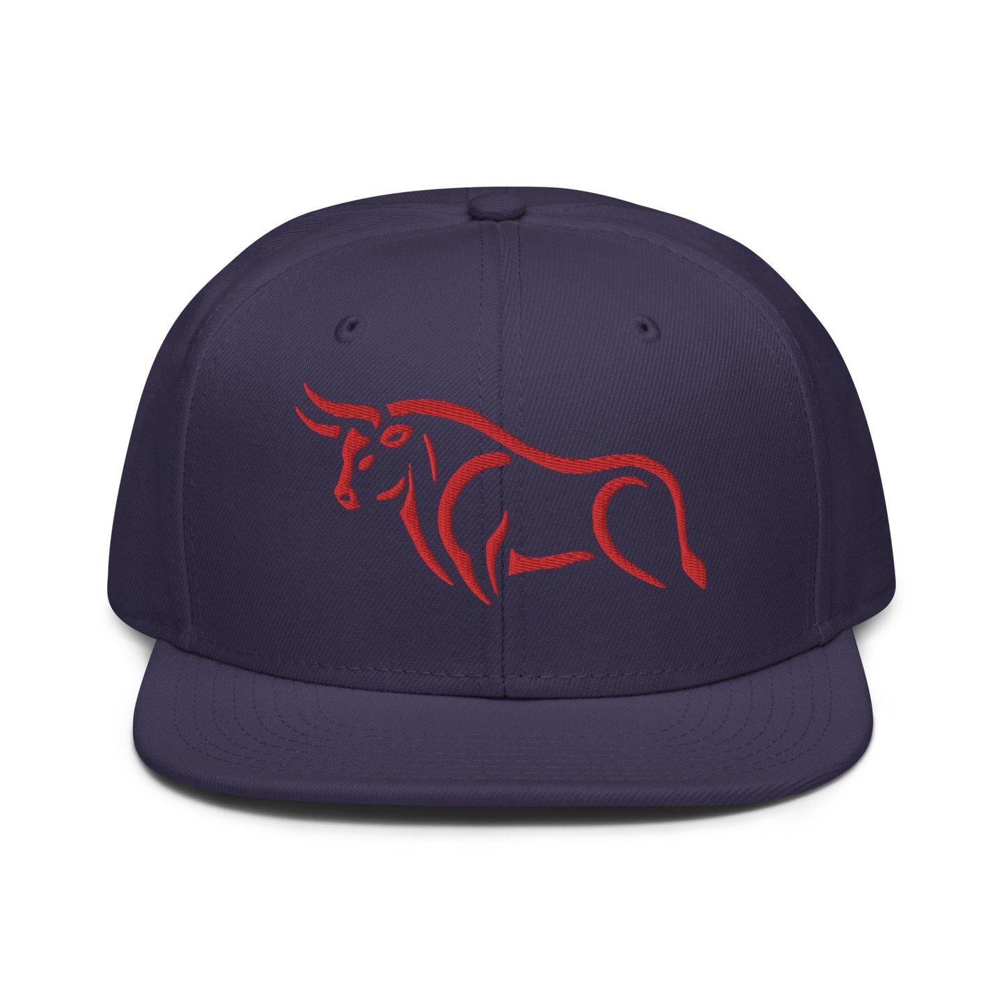 Snapback Hat "Bull Spirit 2" Red One Size adjustable,animal motif,bold design,bull,endurance,iconic,power,premium quality,resilience,snapback hat,spirit,statement piece,street style,strength,unique design,unisex