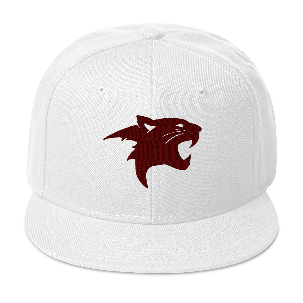 Snapback Hat "Panther Head" Maroon One Size adjustable,agility,animal motif,beast mode,bold design,iconic,panther,power,premium quality,snapback hat,statement piece,stealth,street style,strength,unique design,unisex,wild