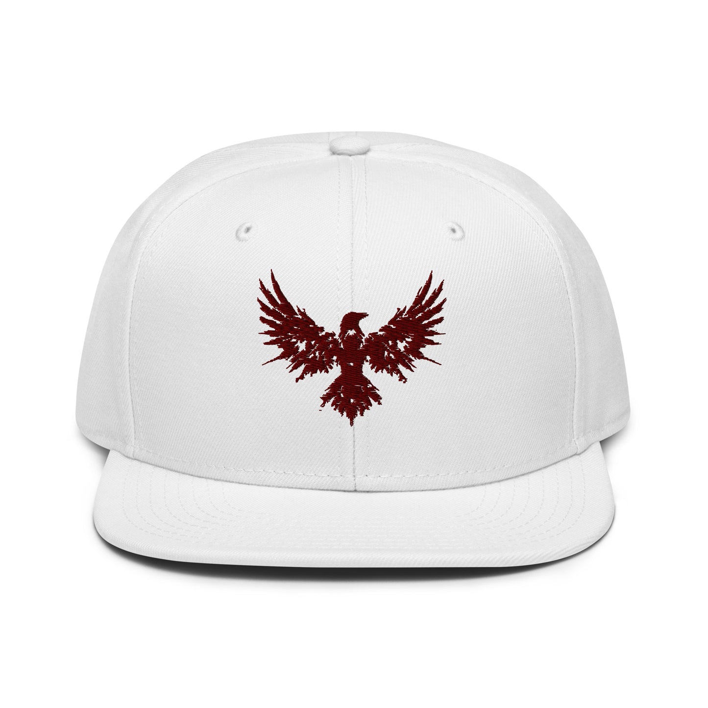 Snapback Hat Raven "ENIGMA" Maroon One Size adjustable,animal motif,bold design,endurance,enigma,freedom,iconic,mystery,premium quality,raven,snapback hat,statement piece,street style,transformation,unique design,unisex