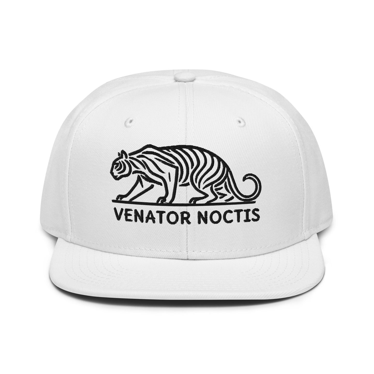 Snapback Hat "Tiger VENATOR NOCTIS" Black One Size adjustable,agility,animal motif,bold design,courage,iconic,power,predator,premium quality,snapback hat,statement piece,street style,strength,tiger,unique design,unisex,untamed,wild