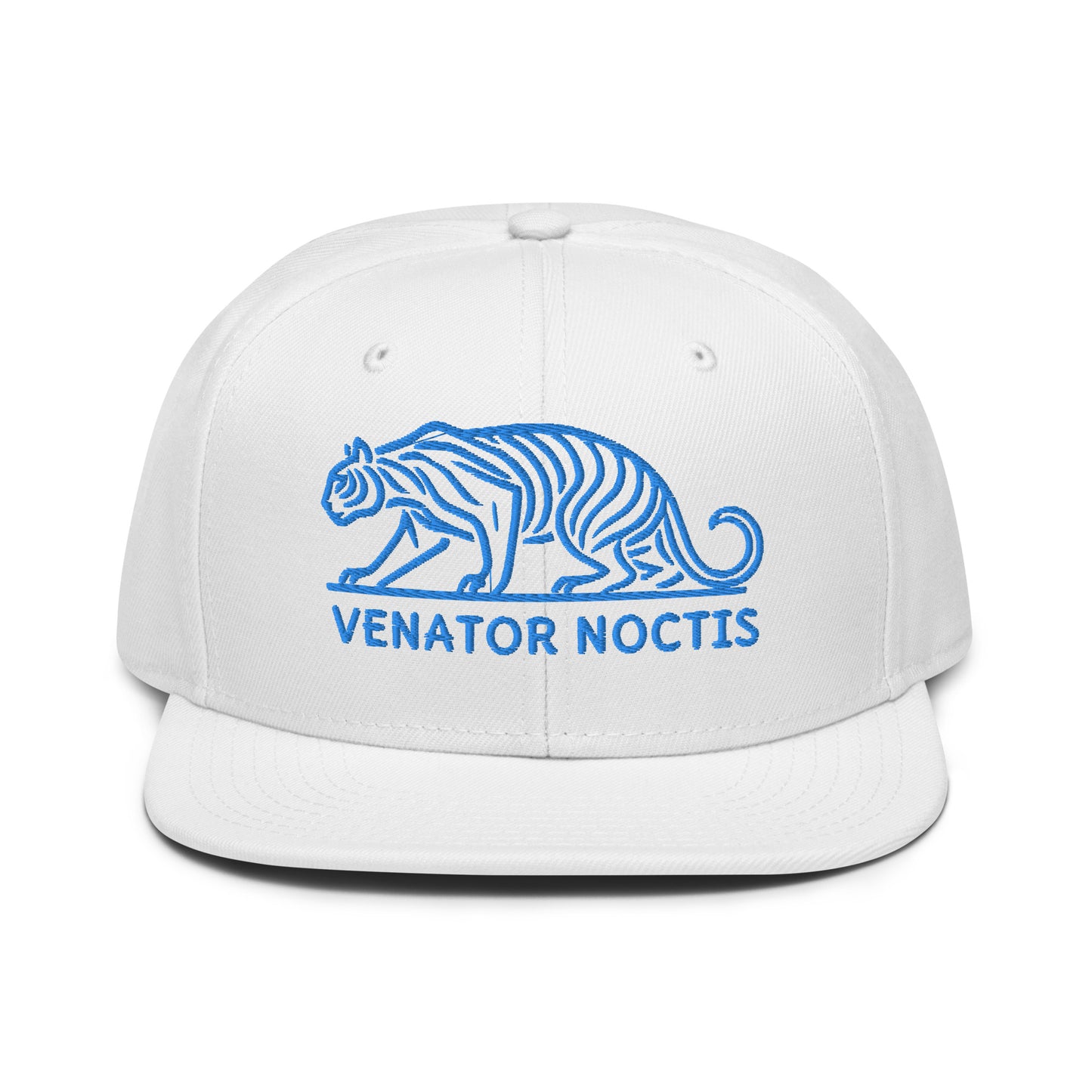 Snapback Hat "Tiger VENATOR NOCTIS" Blue One Size adjustable,agility,animal motif,bold design,courage,iconic,power,predator,premium quality,snapback hat,statement piece,street style,strength,tiger,unique design,unisex,untamed,wild