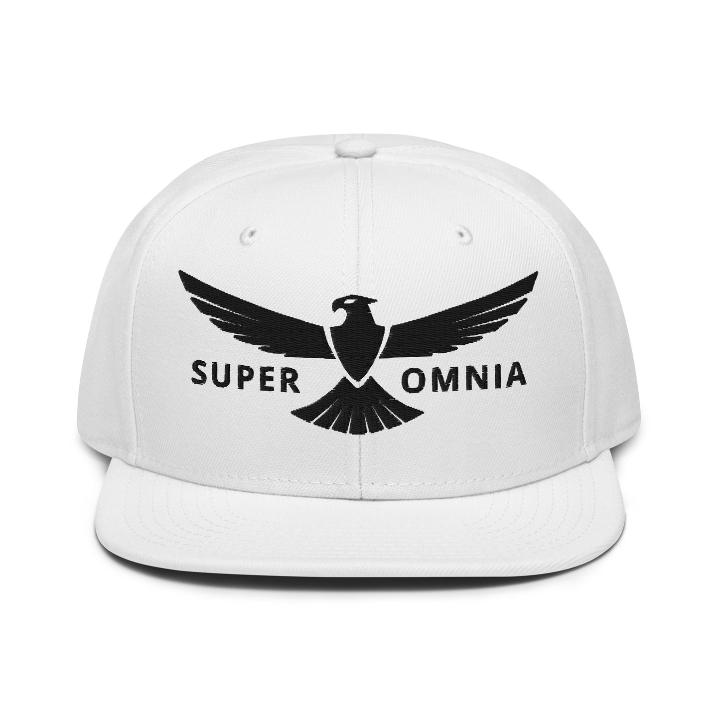 Snapback Hat Eagle "SUPER OMNIA" Black One Size above all,adjustable,animal motif,bold design,eagle,focus,freedom,iconic,independence,premium quality,resilience,snapback hat,soar,statement piece,street style,strength,unique design,unisex,vision