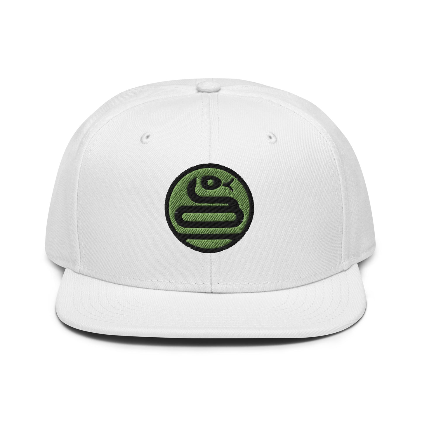 Snapback Hat "SNAKE" Green One Size adjustable,animal motif,bold design,iconic,knowledge,mystery,nature-inspired,predator,premium quality,resilience,snake,snapback hat,spirit animal,statement piece,stealth,street style,symbolism,transformation,unique desi