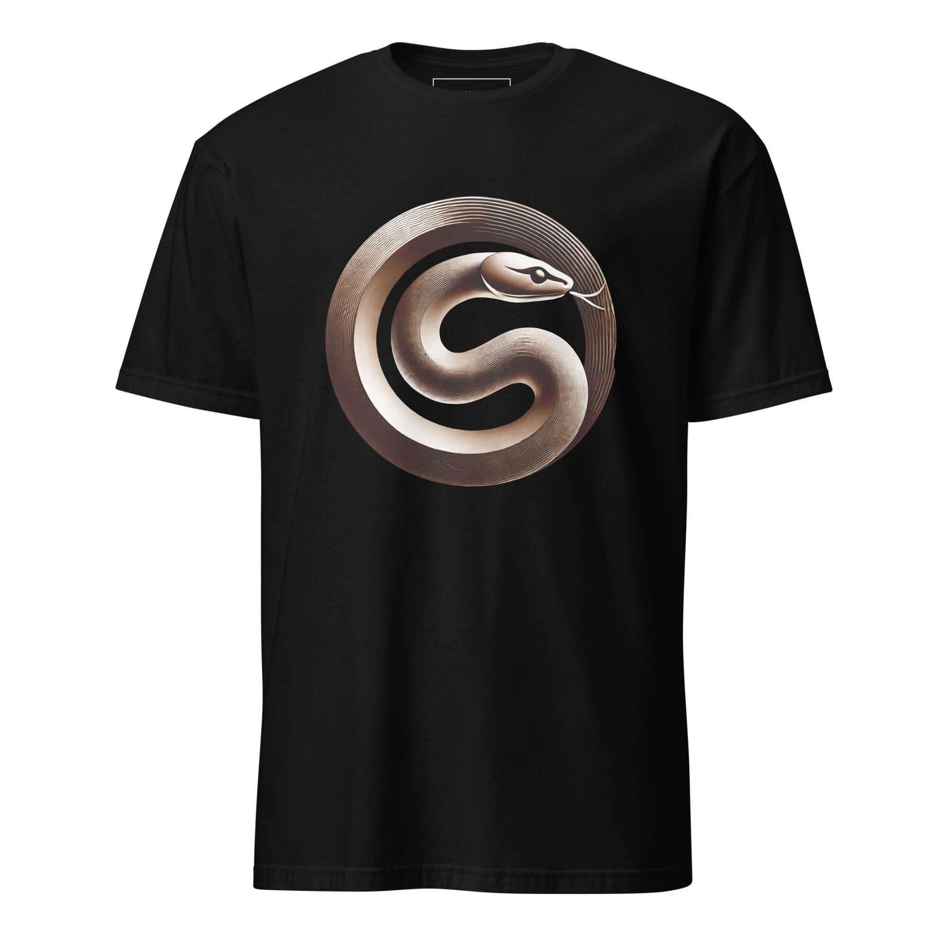 Serpent Bronze Unisex T-Shirt 100% Cotton ancient symbol,animal motif,animal print,bold design,casual wear,freedom,knowledge,motivational,mystery,nature-inspired,power,premium quality,resilience,serpent,statement piece,strength,T-shirt,transformation,uniq