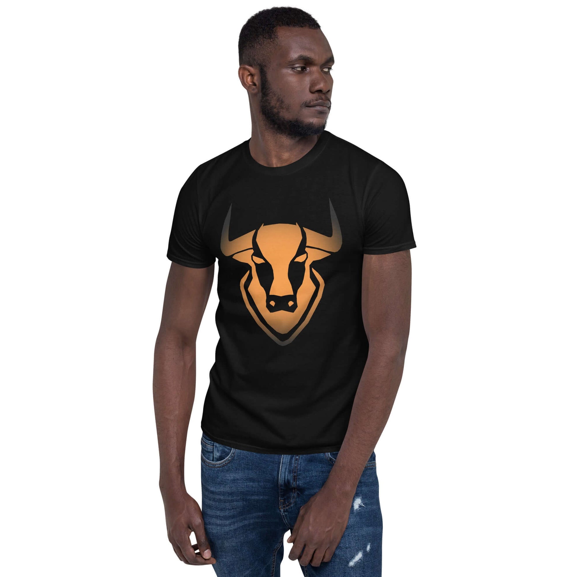 Bull Logo "TORO" Gold Unisex T-Shirt 100% Cotton animal motif,animal print,bold design,bull,casual wear,endurance,freedom,motivational,nature-inspired,power,premium quality,resilience,spirit,statement piece,strength,T-shirt,unique design,unisex