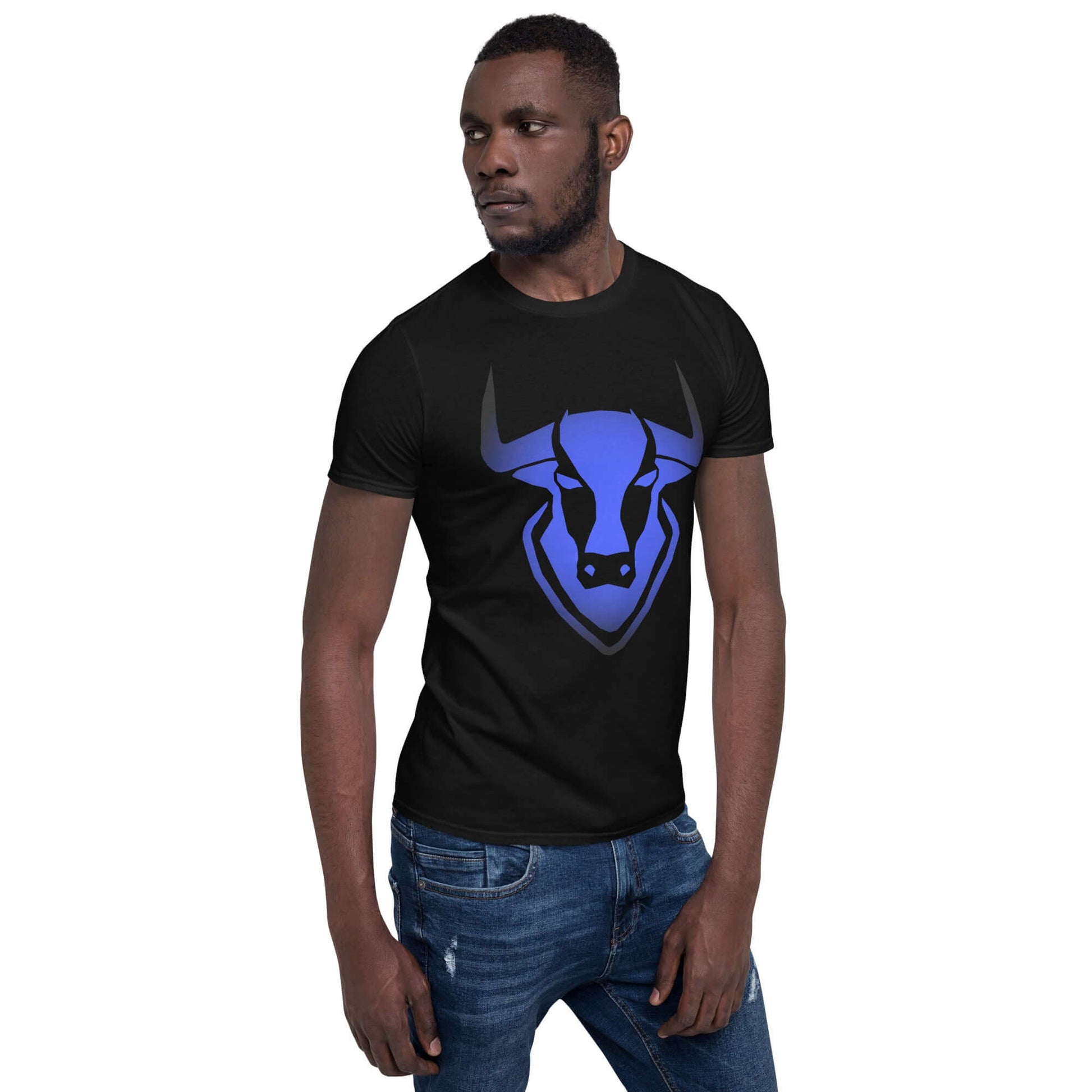 Bull Logo "TORO" Blue Unisex T-Shirt 100% Cotton animal motif,animal print,bold design,bull,casual wear,endurance,freedom,motivational,nature-inspired,power,premium quality,resilience,spirit,statement piece,strength,T-shirt,unique design,unisex