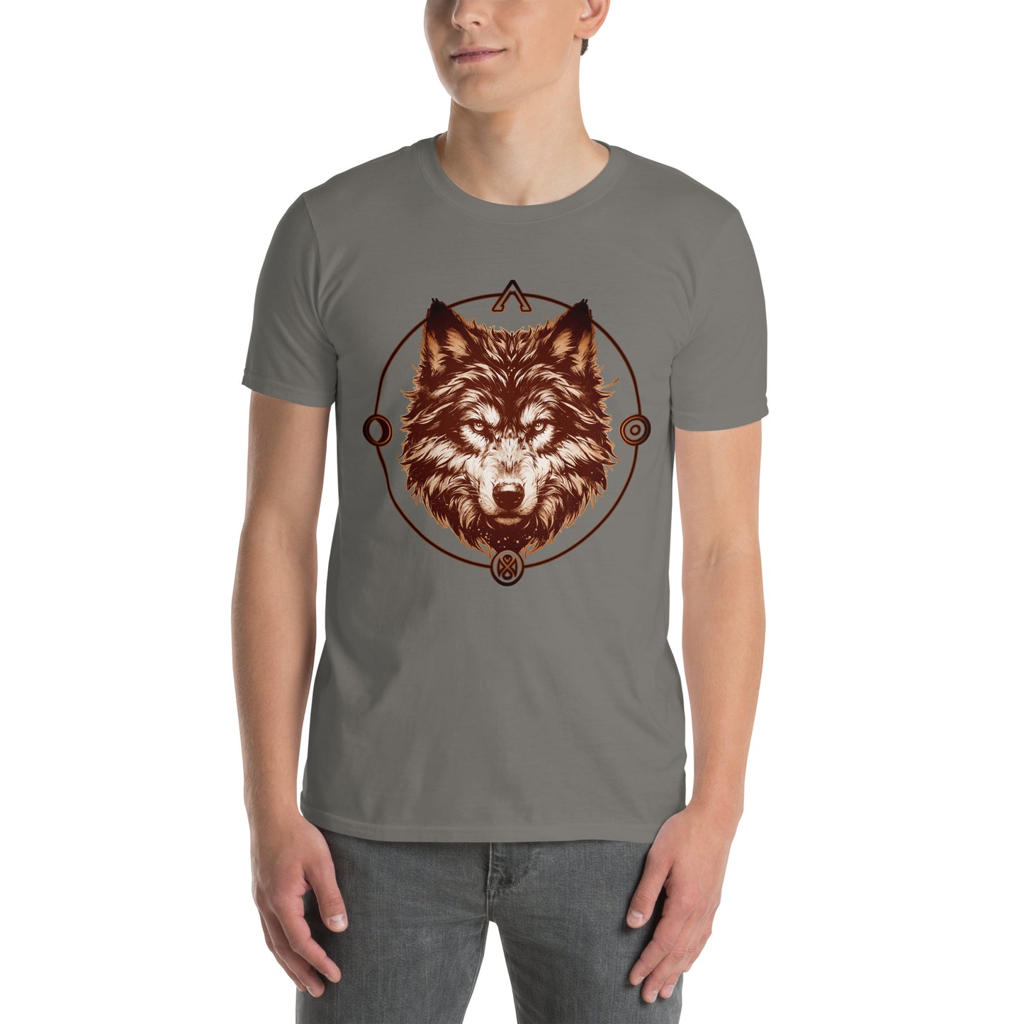 Wolf Unisex T-Shirt 100% Cotton animal motif,animal print,bold design,casual wear,freedom,motivational,nature-inspired,premium quality,resilience,statement piece,strength,T-shirt,unique design,unisex,wolf