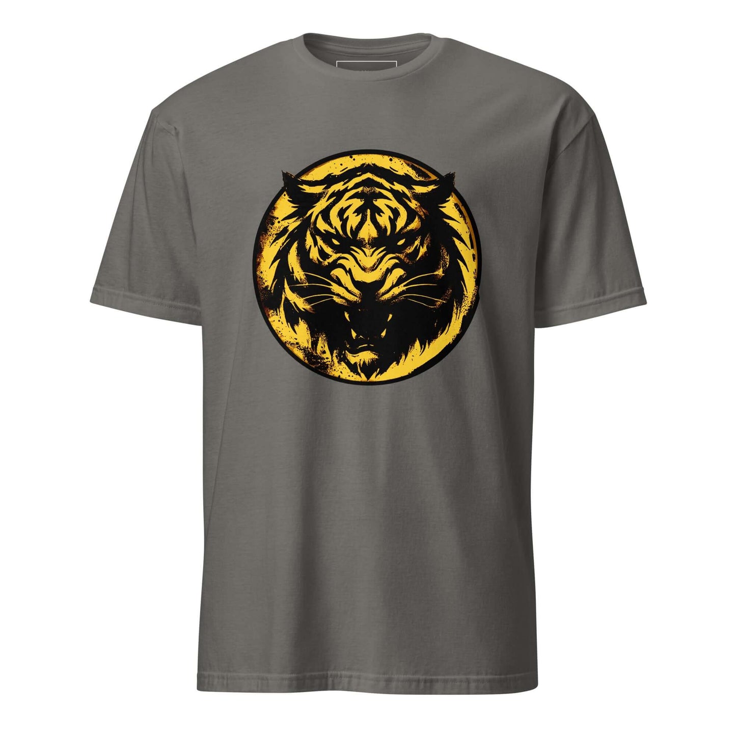 Furious Tiger Unisex T-Shirt 100% Cotton agility,animal motif,animal print,bold design,casual wear,courage,freedom,motivational,nature-inspired,power,predator,premium quality,resilience,statement piece,strength,T-shirt,tiger,unique design,unisex,untamed,w