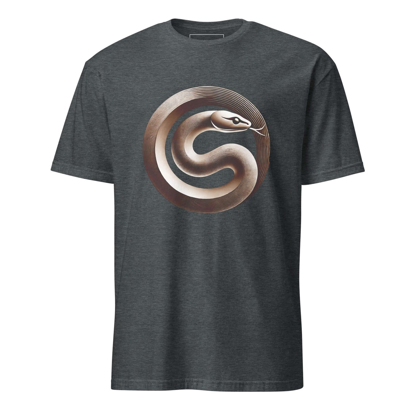 Serpent Bronze Unisex T-Shirt 100% Cotton ancient symbol,animal motif,animal print,bold design,casual wear,freedom,knowledge,motivational,mystery,nature-inspired,power,premium quality,resilience,serpent,statement piece,strength,T-shirt,transformation,uniq