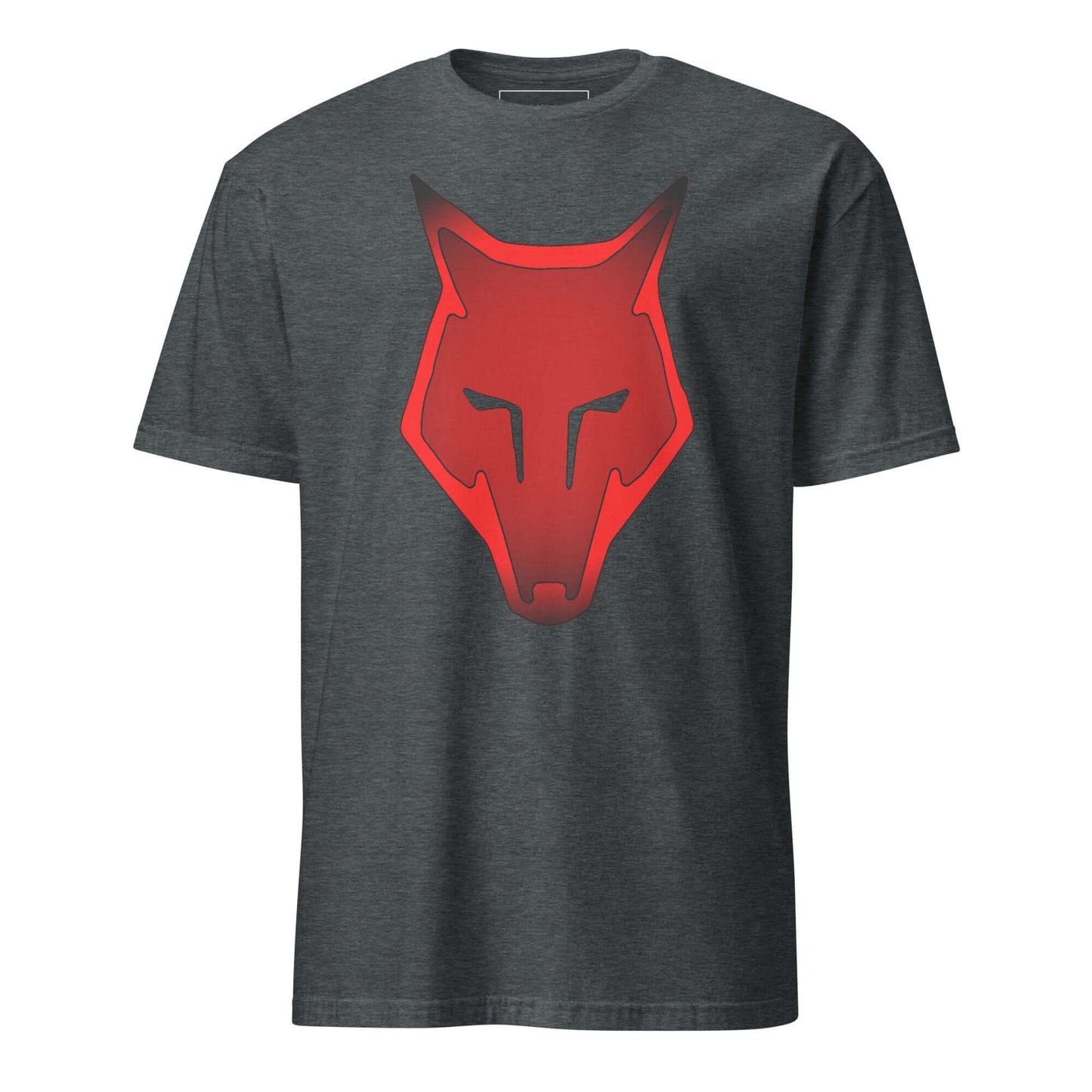 Wolf Logo "LOBO" Glowing Red Unisex T-Shirt 100% Cotton alpha,animal motif,animal print,bold design,casual wear,courage,endurance,freedom,lone wolf,motivational,nature-inspired,predator,premium quality,resilience,statement piece,stealth,strength,survival,