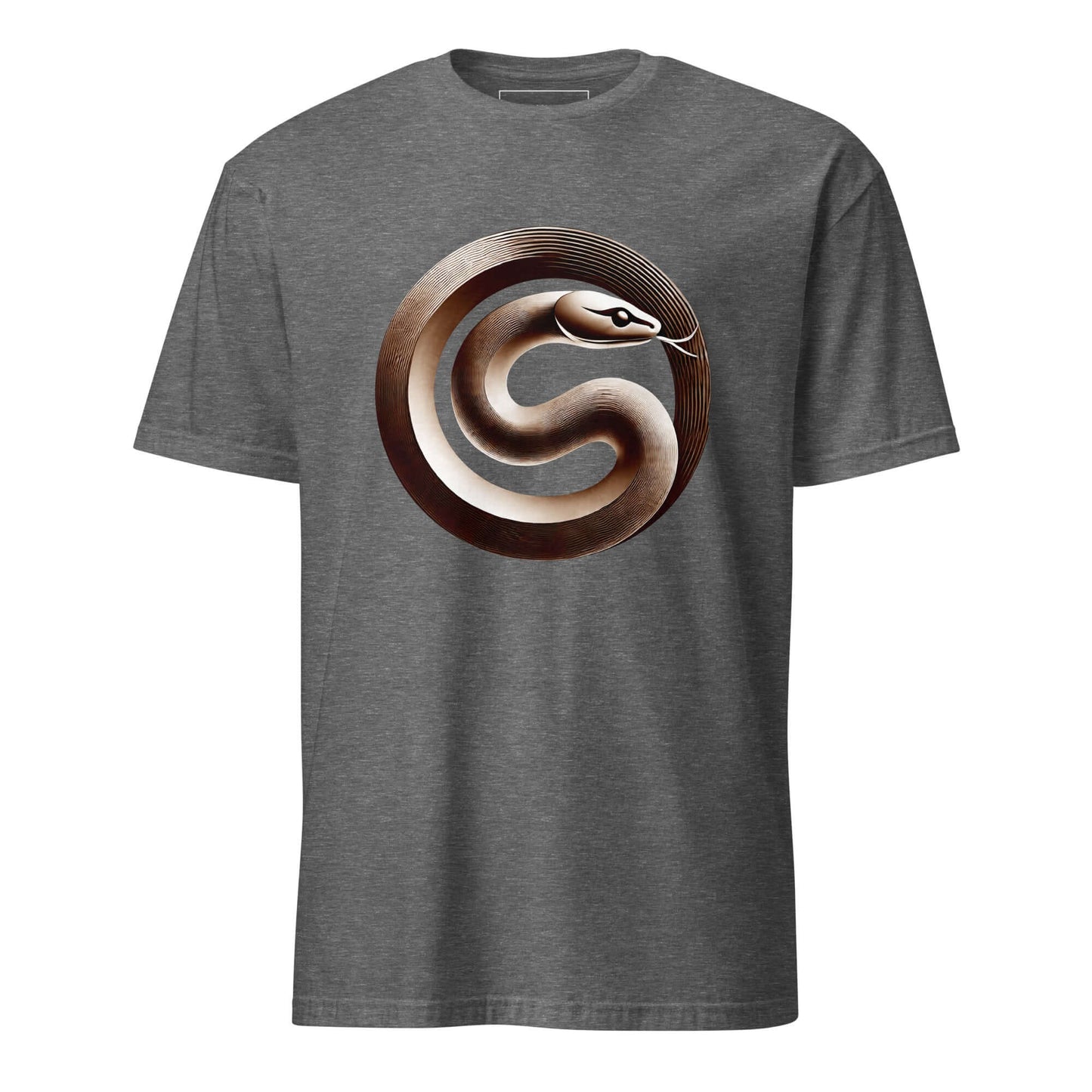 Serpent Bronze Unisex T-Shirt 100% Cotton ancient symbol,animal motif,animal print,bold design,casual wear,freedom,knowledge,motivational,mystery,nature-inspired,power,premium quality,resilience,serpent,statement piece,strength,T-shirt,transformation,uniq