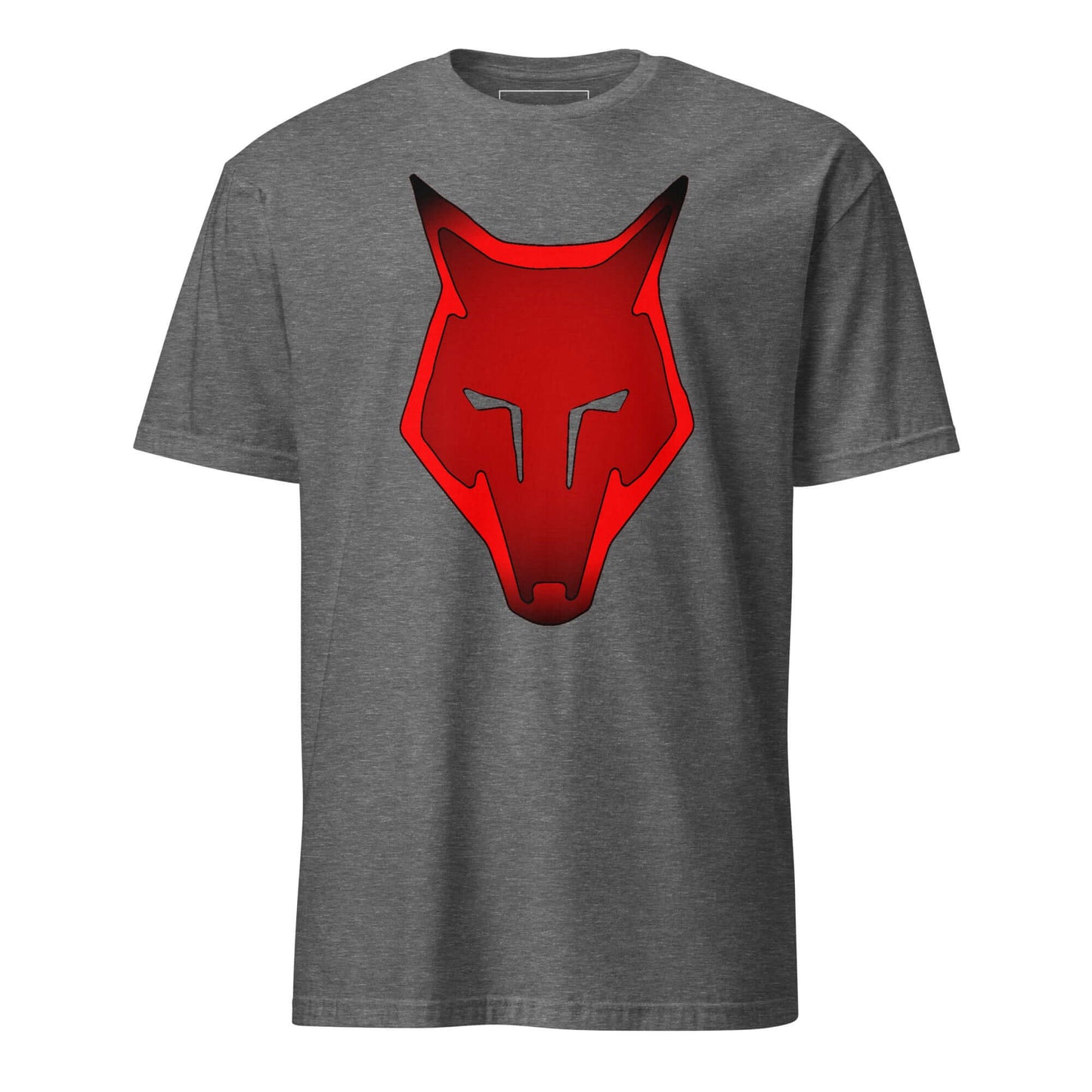 Wolf Logo "LOBO" Glowing Red Unisex T-Shirt 100% Cotton alpha,animal motif,animal print,bold design,casual wear,courage,endurance,freedom,lone wolf,motivational,nature-inspired,predator,premium quality,resilience,statement piece,stealth,strength,survival,