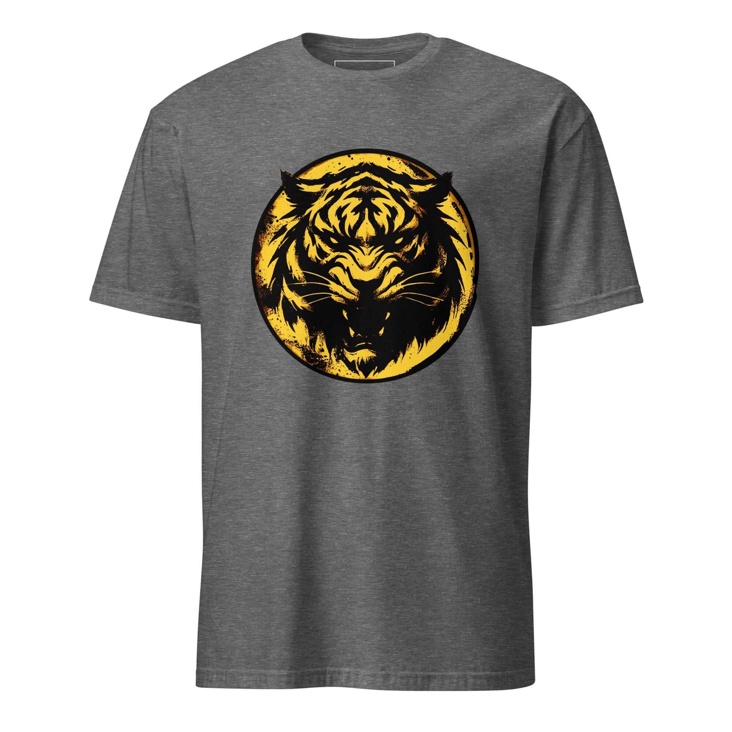 Furious Tiger Unisex T-Shirt 100% Cotton agility,animal motif,animal print,bold design,casual wear,courage,freedom,motivational,nature-inspired,power,predator,premium quality,resilience,statement piece,strength,T-shirt,tiger,unique design,unisex,untamed,w