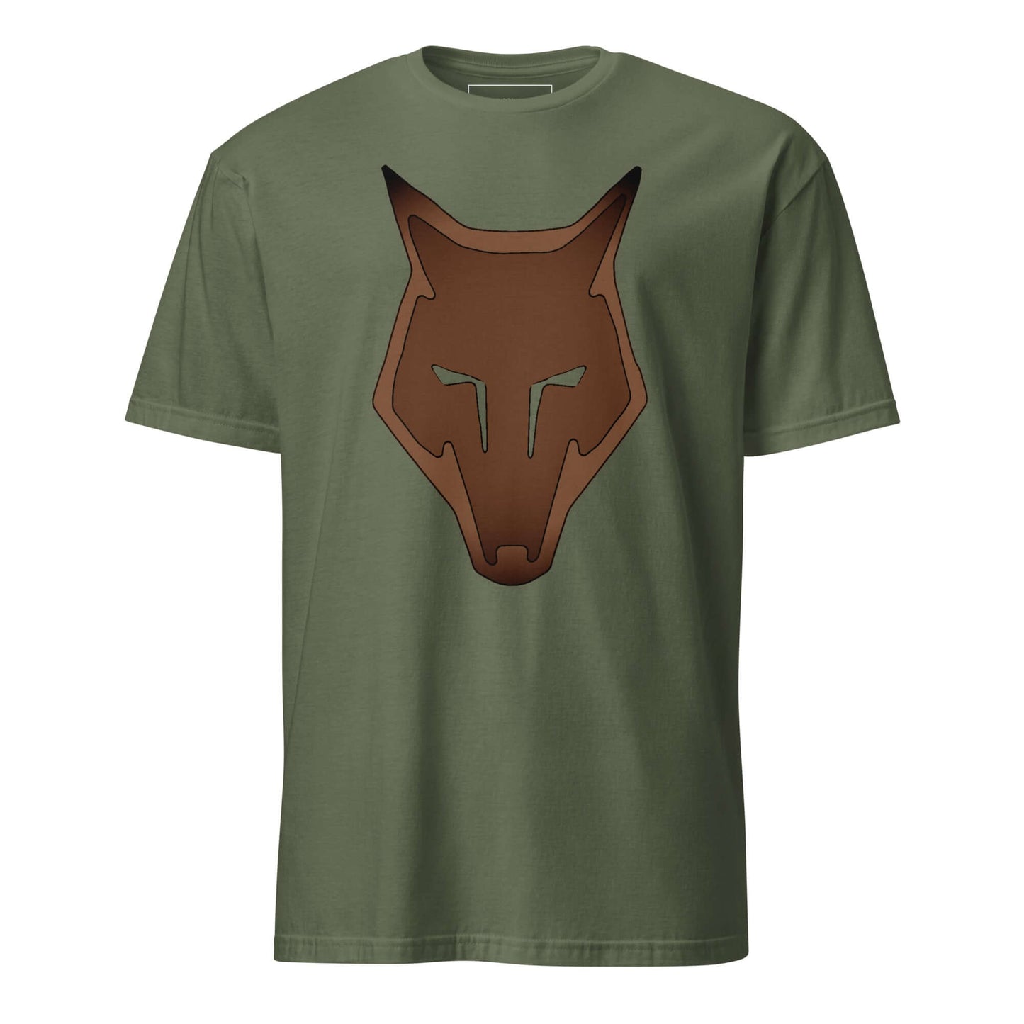 Wolf Logo "LOBO" Old Gold Unisex T-Shirt 100% Cotton alpha,animal motif,animal print,bold design,casual wear,courage,endurance,freedom,lone wolf,motivational,nature-inspired,predator,premium quality,resilience,statement piece,stealth,strength,survival,T-s