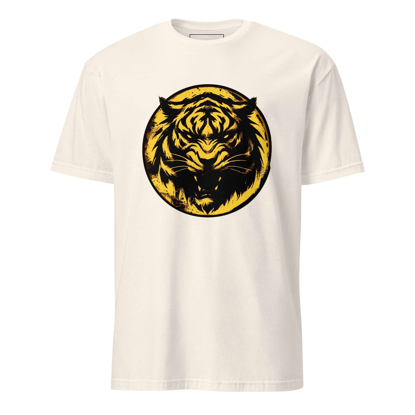 Furious Tiger Unisex T-Shirt 100% Cotton agility,animal motif,animal print,bold design,casual wear,courage,freedom,motivational,nature-inspired,power,predator,premium quality,resilience,statement piece,strength,T-shirt,tiger,unique design,unisex,untamed,w