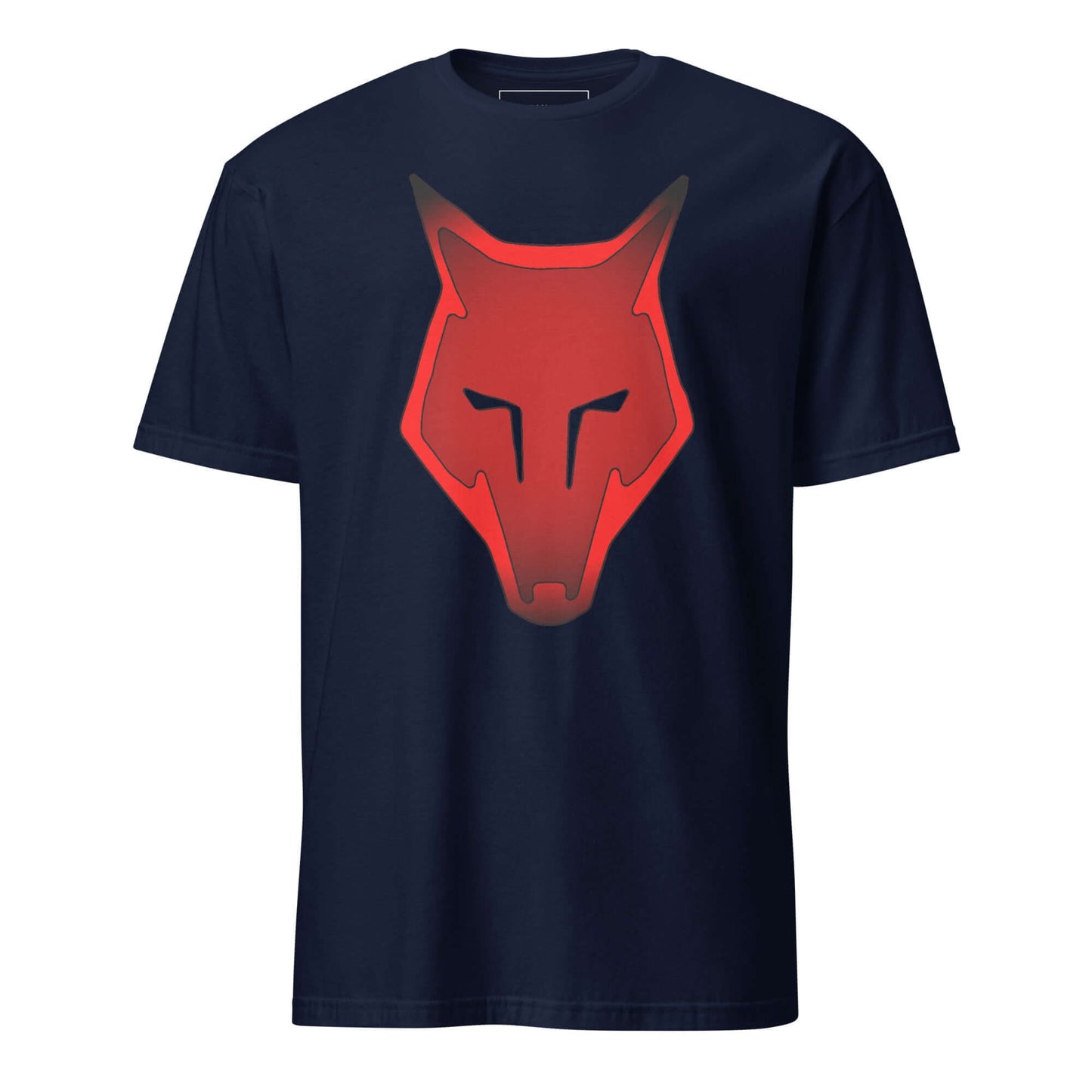 Wolf Logo "LOBO" Glowing Red Unisex T-Shirt 100% Cotton alpha,animal motif,animal print,bold design,casual wear,courage,endurance,freedom,lone wolf,motivational,nature-inspired,predator,premium quality,resilience,statement piece,stealth,strength,survival,