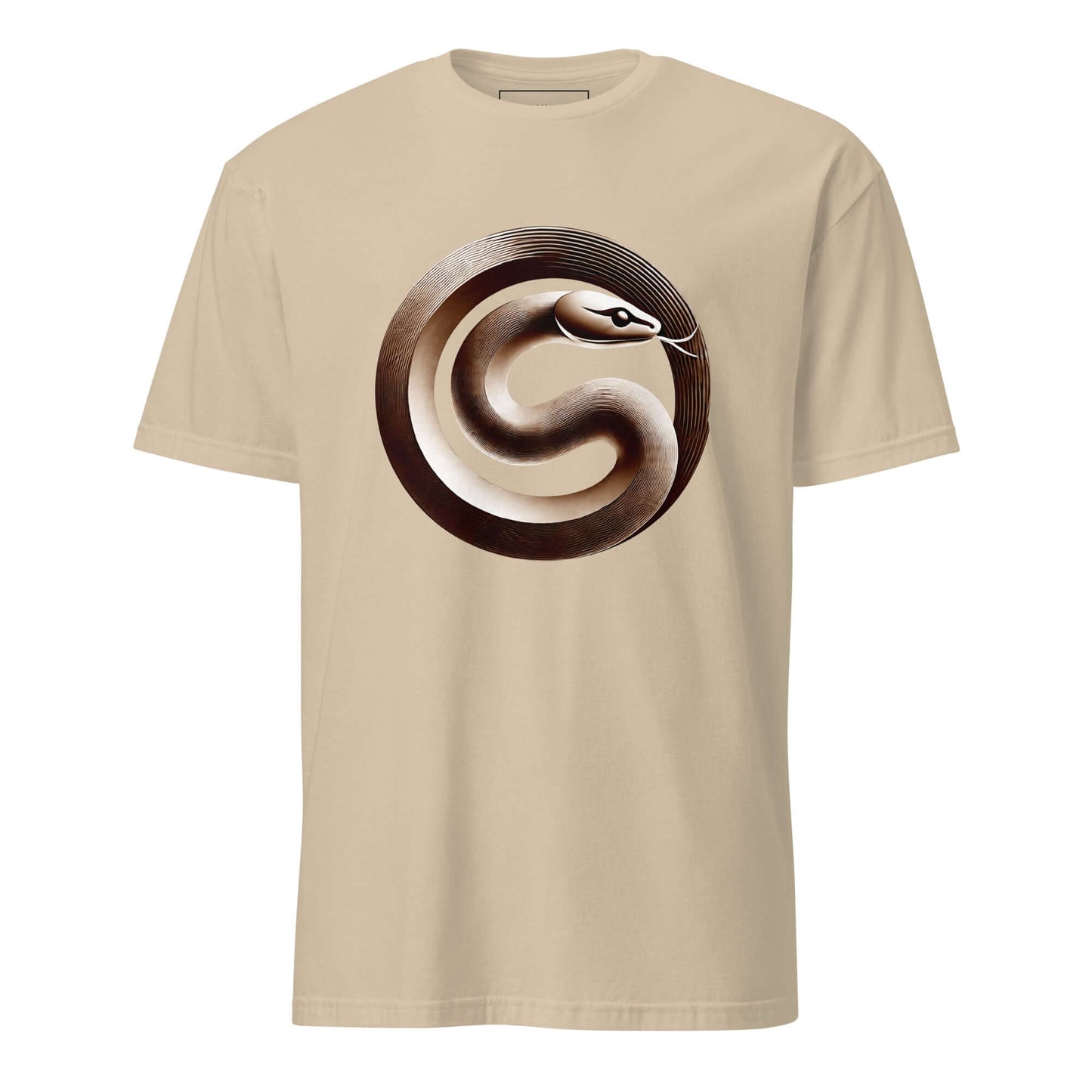 Serpent Bronze Unisex T-Shirt 100% Cotton ancient symbol,animal motif,animal print,bold design,casual wear,freedom,knowledge,motivational,mystery,nature-inspired,power,premium quality,resilience,serpent,statement piece,strength,T-shirt,transformation,uniq