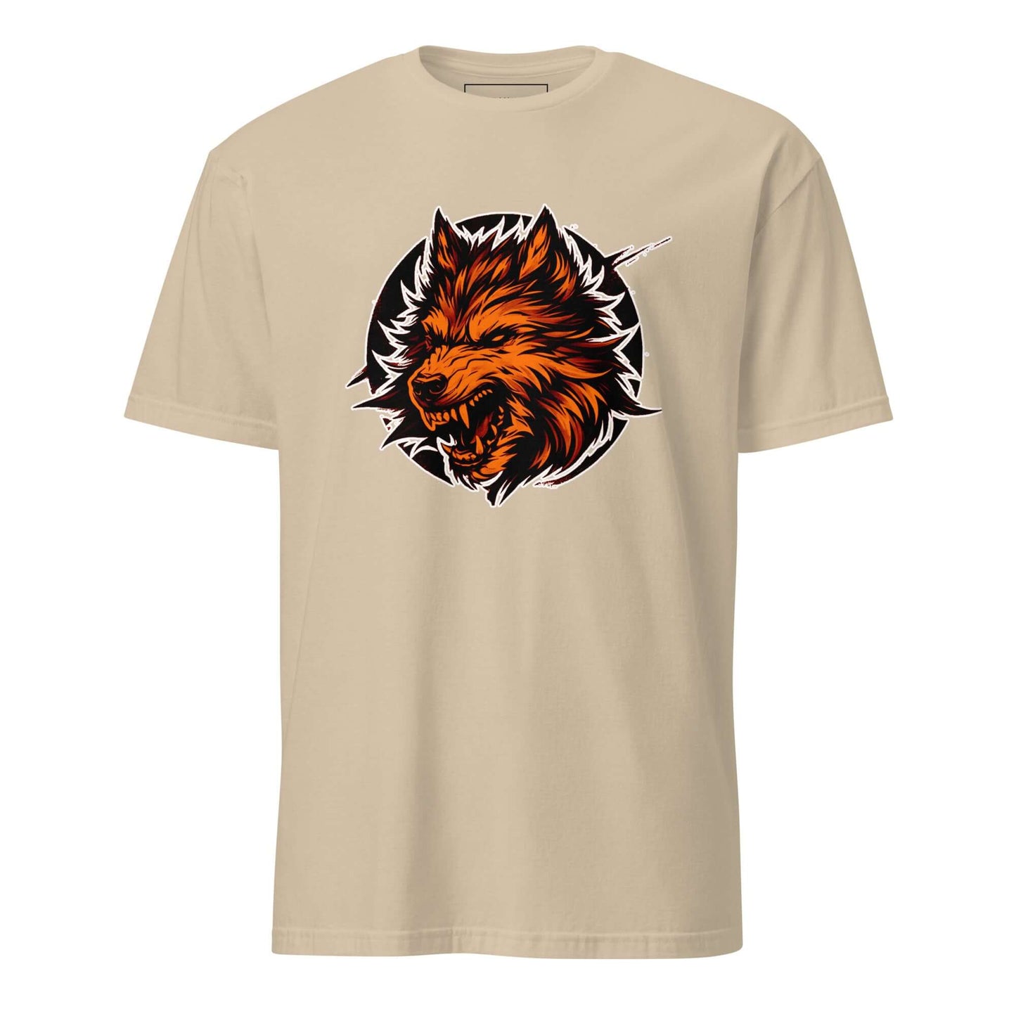 Furious Wolf Unisex T-Shirt 100% Cotton animal motif,animal print,bold design,casual wear,freedom,motivational,nature-inspired,premium quality,resilience,statement piece,strength,T-shirt,unique design,unisex,wolf