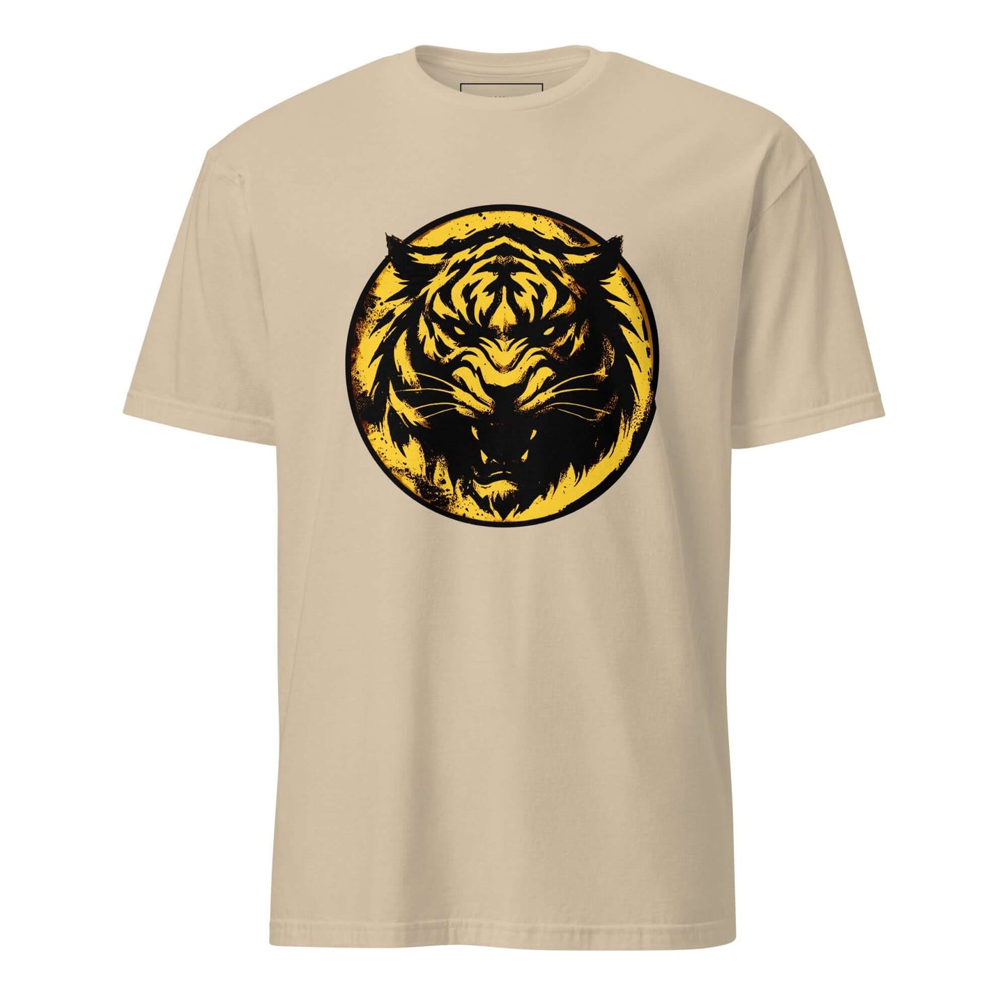 Furious Tiger Unisex T-Shirt 100% Cotton agility,animal motif,animal print,bold design,casual wear,courage,freedom,motivational,nature-inspired,power,predator,premium quality,resilience,statement piece,strength,T-shirt,tiger,unique design,unisex,untamed,w