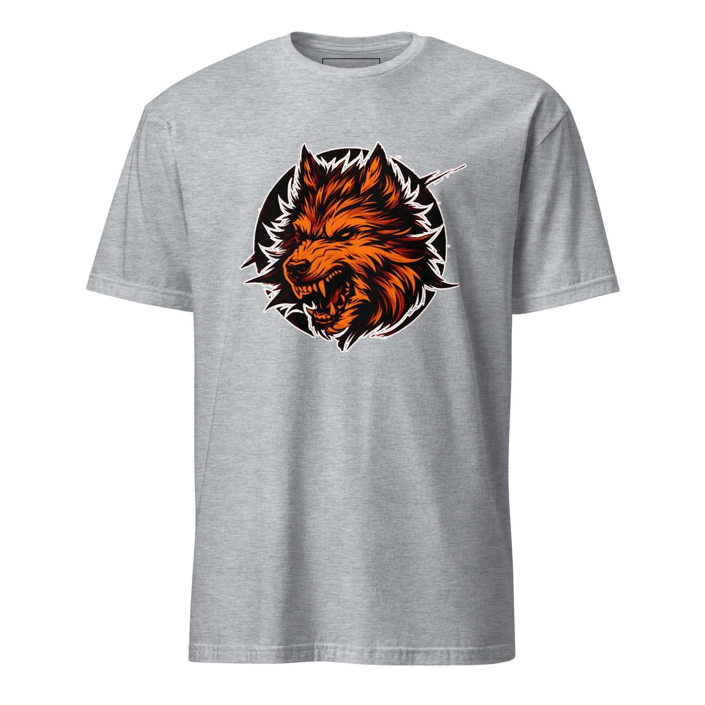 Furious Wolf Unisex T-Shirt 100% Cotton animal motif,animal print,bold design,casual wear,freedom,motivational,nature-inspired,premium quality,resilience,statement piece,strength,T-shirt,unique design,unisex,wolf