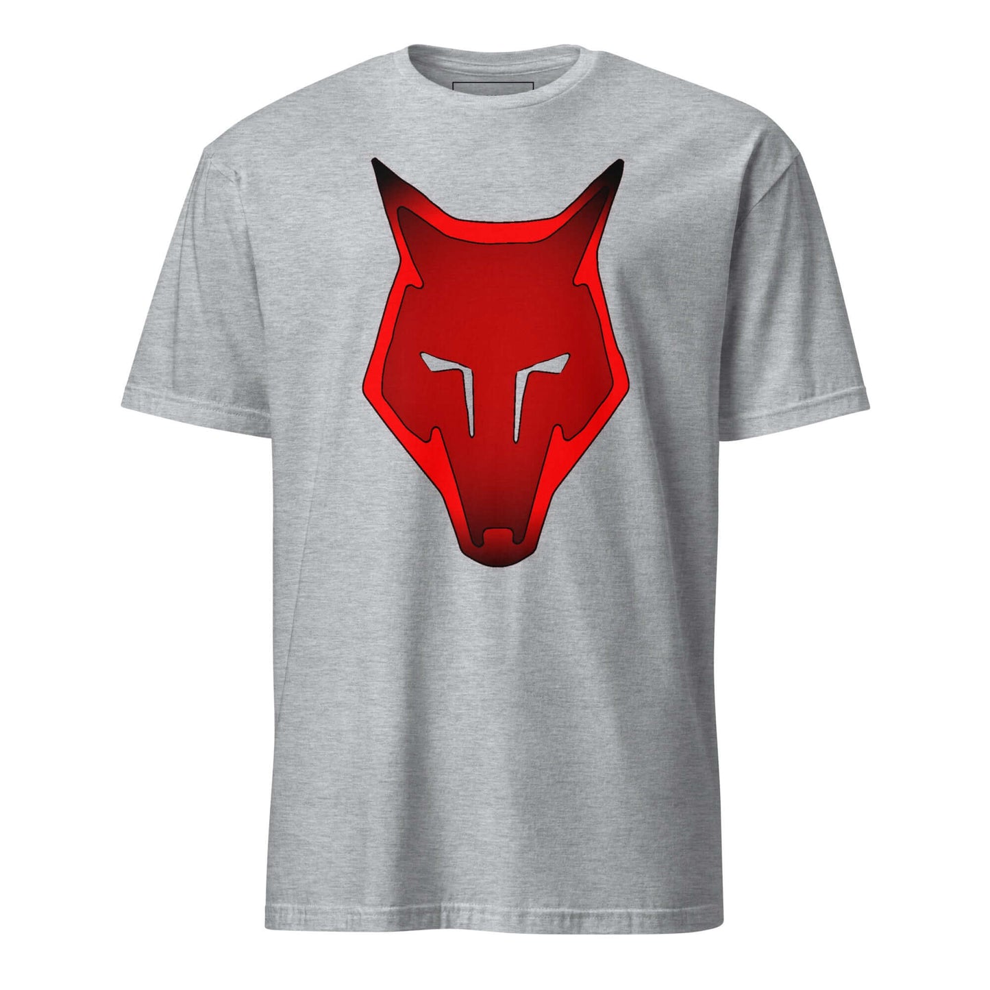 Wolf Logo "LOBO" Glowing Red Unisex T-Shirt 100% Cotton alpha,animal motif,animal print,bold design,casual wear,courage,endurance,freedom,lone wolf,motivational,nature-inspired,predator,premium quality,resilience,statement piece,stealth,strength,survival,