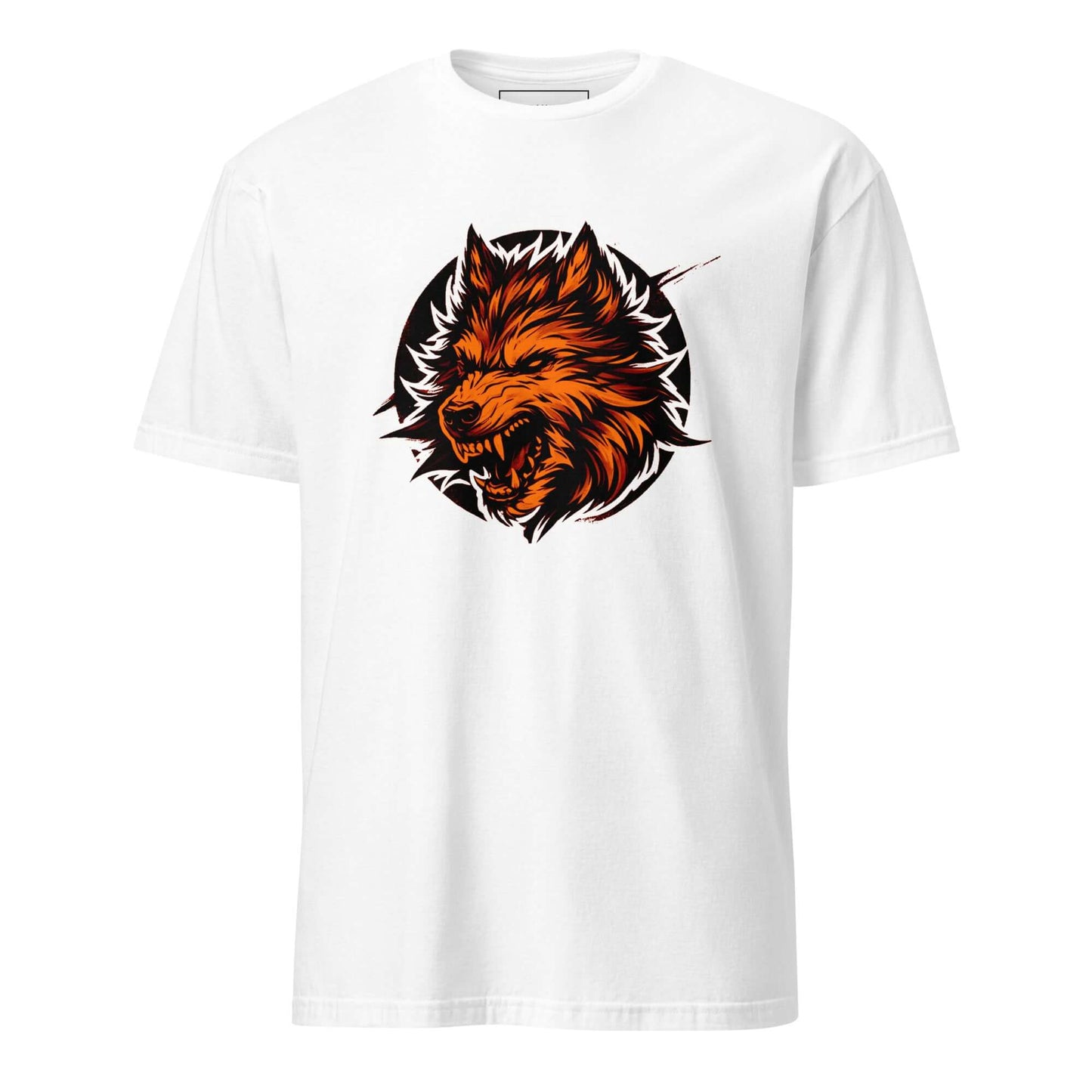 Furious Wolf Unisex T-Shirt 100% Cotton animal motif,animal print,bold design,casual wear,freedom,motivational,nature-inspired,premium quality,resilience,statement piece,strength,T-shirt,unique design,unisex,wolf