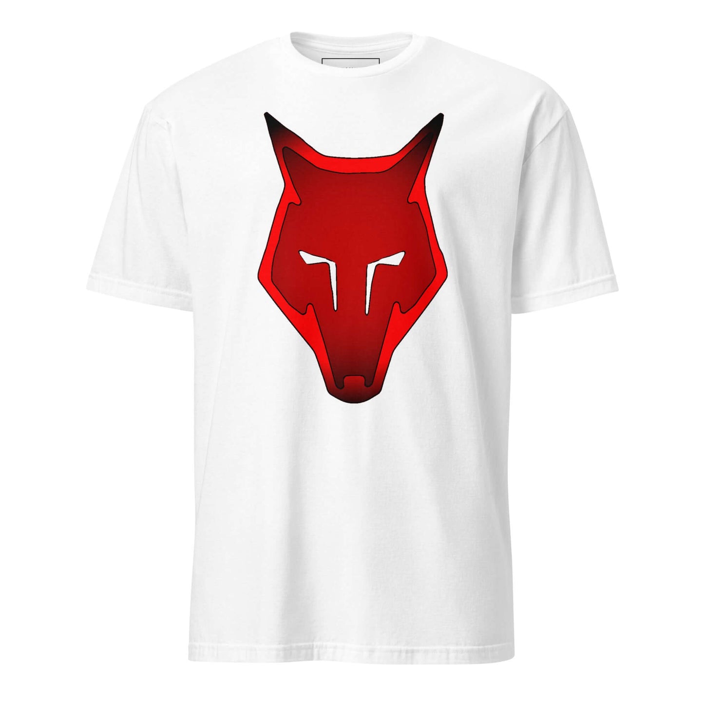 Wolf Logo "LOBO" Glowing Red Unisex T-Shirt 100% Cotton alpha,animal motif,animal print,bold design,casual wear,courage,endurance,freedom,lone wolf,motivational,nature-inspired,predator,premium quality,resilience,statement piece,stealth,strength,survival,